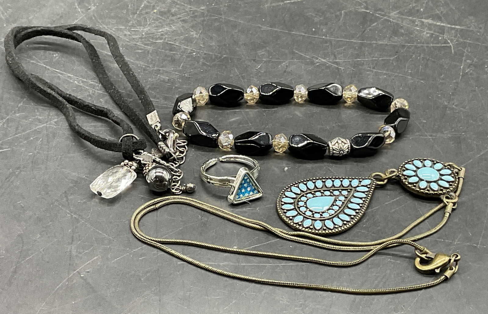 4 Necklaces, Bracelet & Ring Jewelry, Sterling+ (1 of 8)