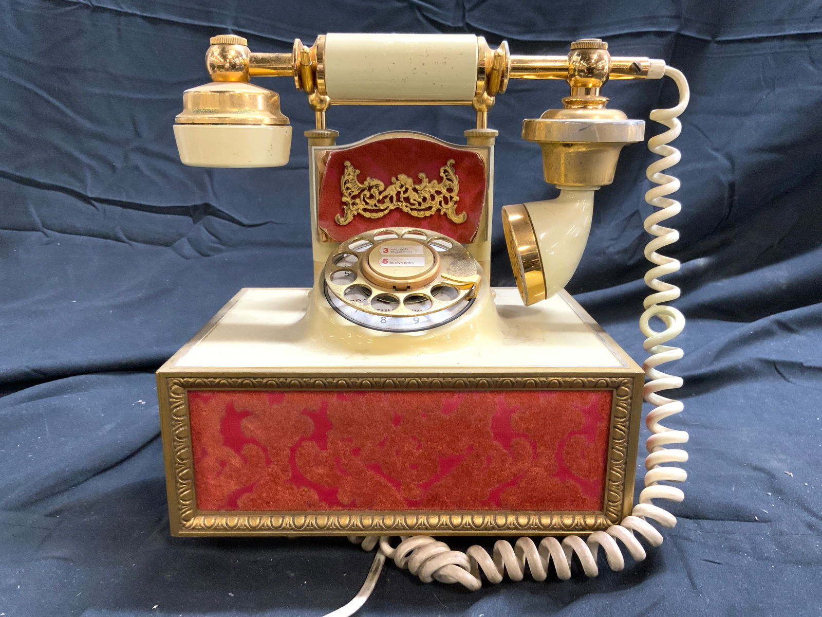 DECO TEL Vntg Victorian Style Cradle Rotary Phone (1 of 9)