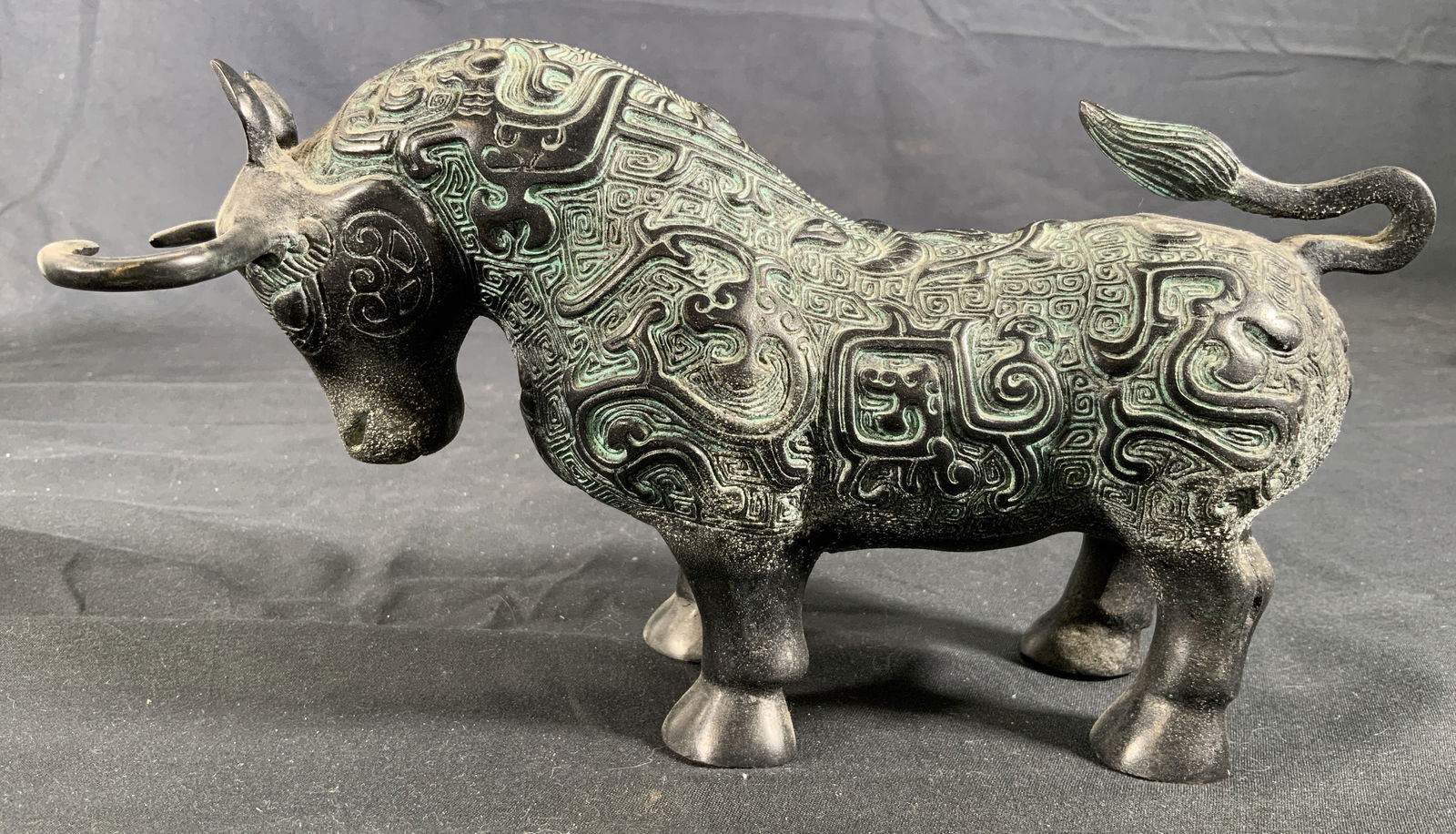 Asian Style Bronze Zodiac Bull Carved Figural (1 of 10)