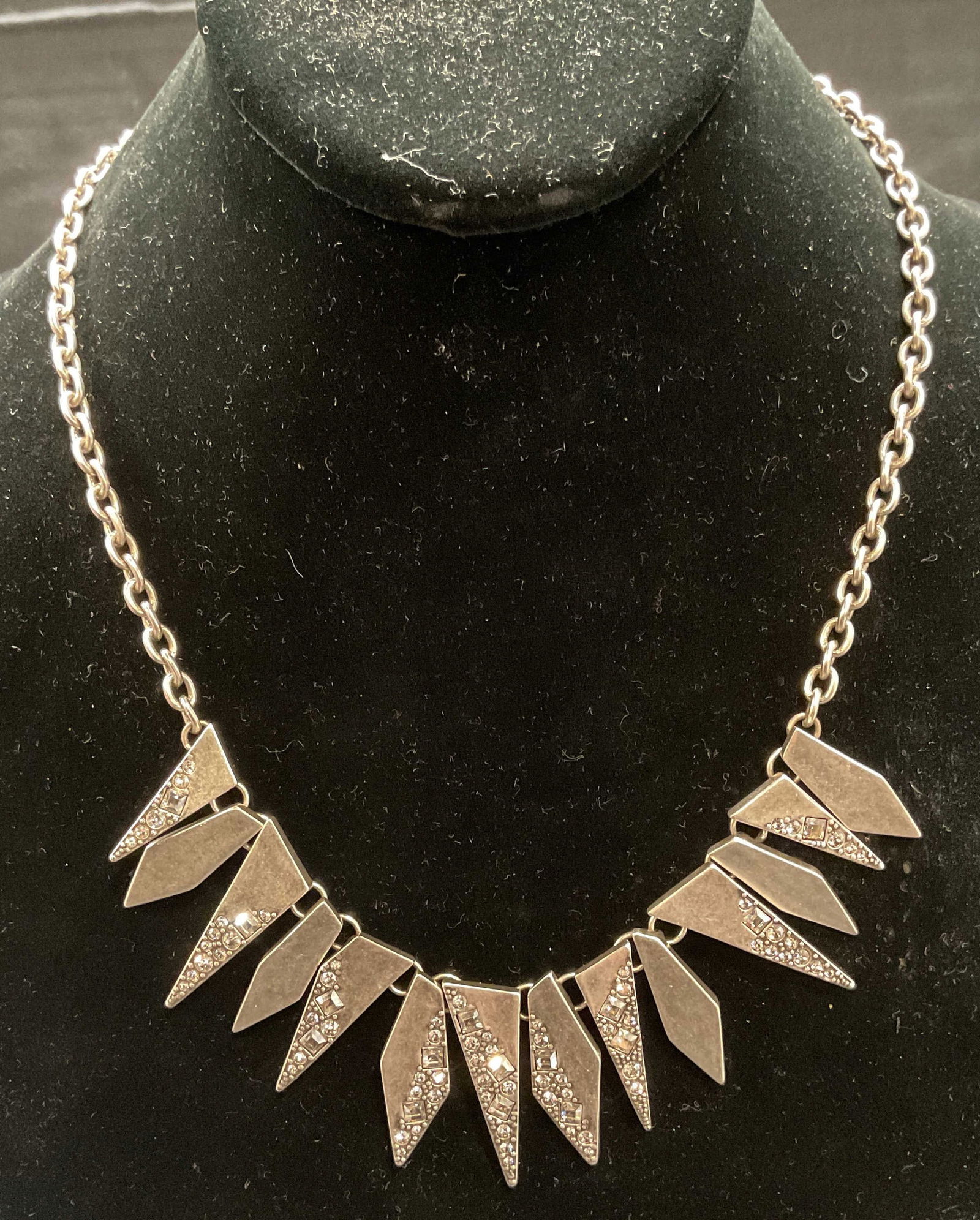 Swarovski Touchstone Crystal Silver Tn Necklace (1 of 6)