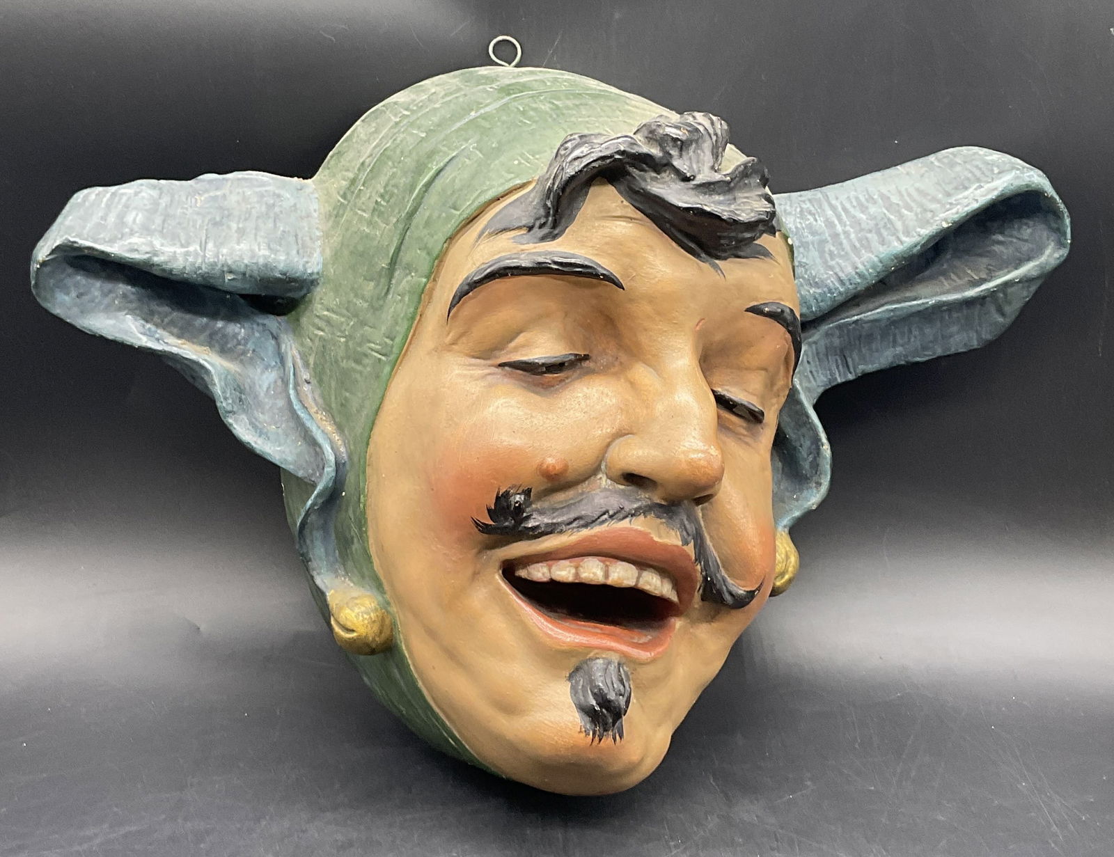 Signed Handmade Ceramic Jester Face Wall Hanging (1 of 14)
