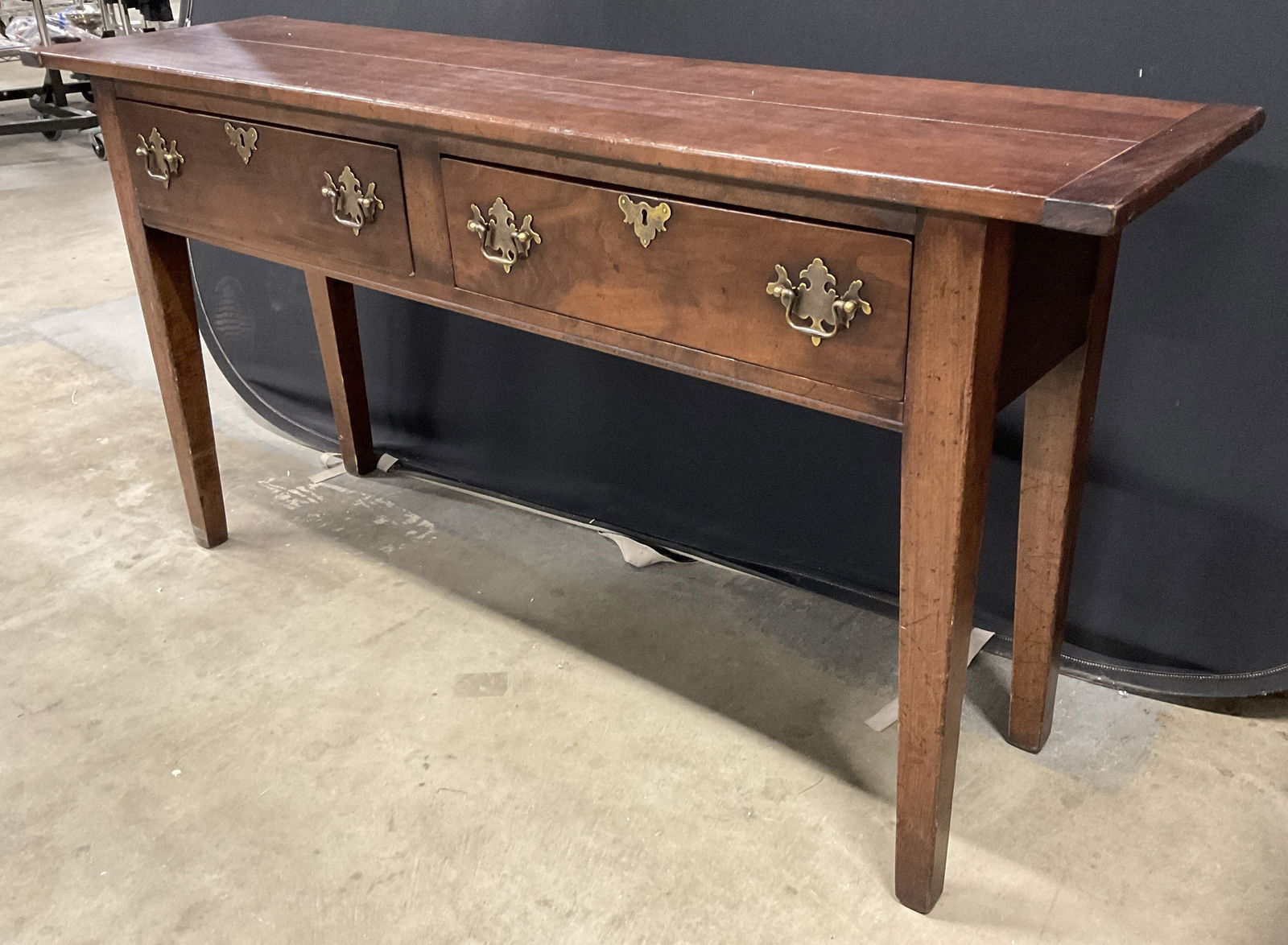 Georgian Style Two Drawer Wooden Console Table (1 of 13)