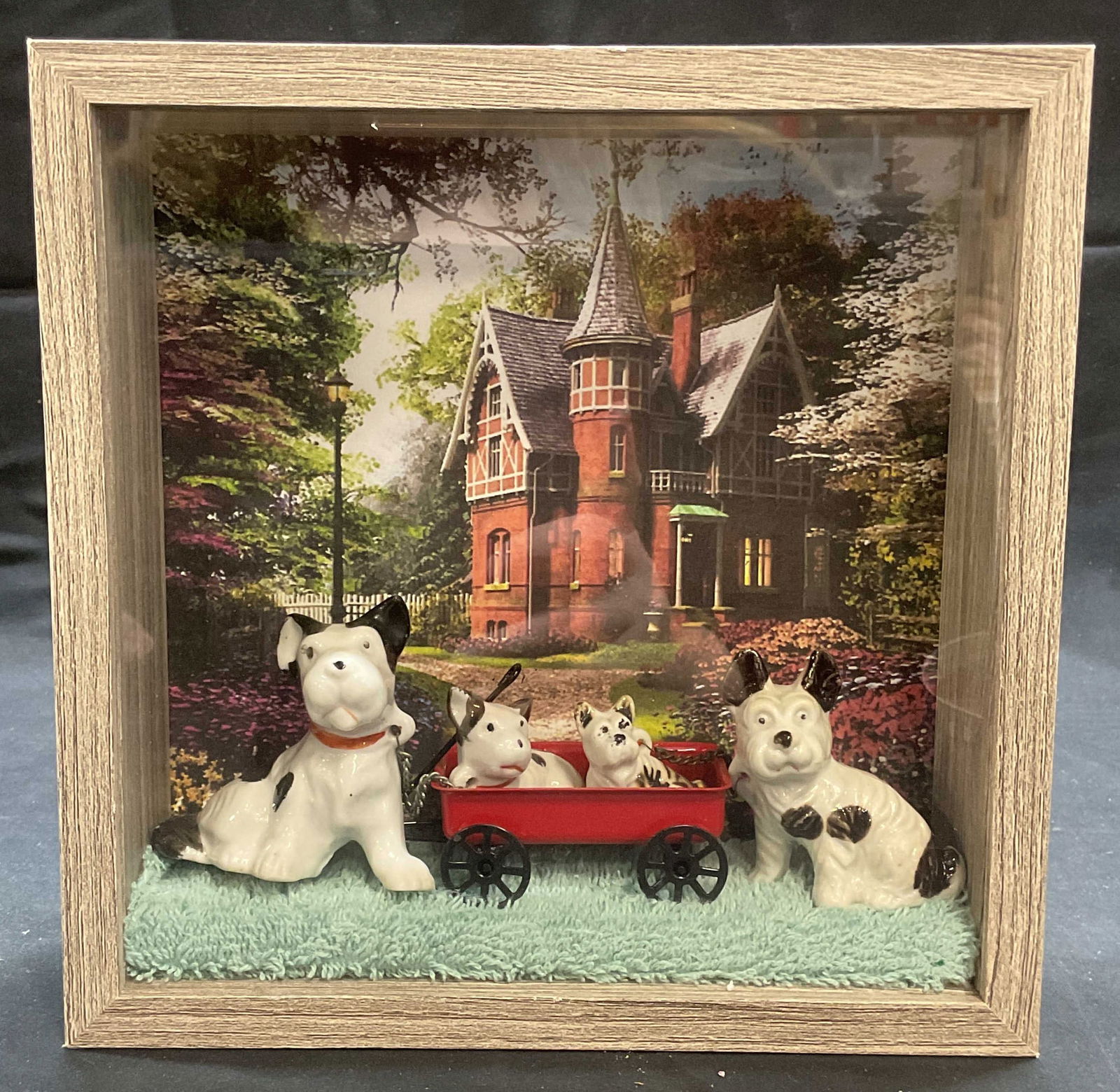 Dog Exterior Scene Figural Shadowbox (1 of 6)