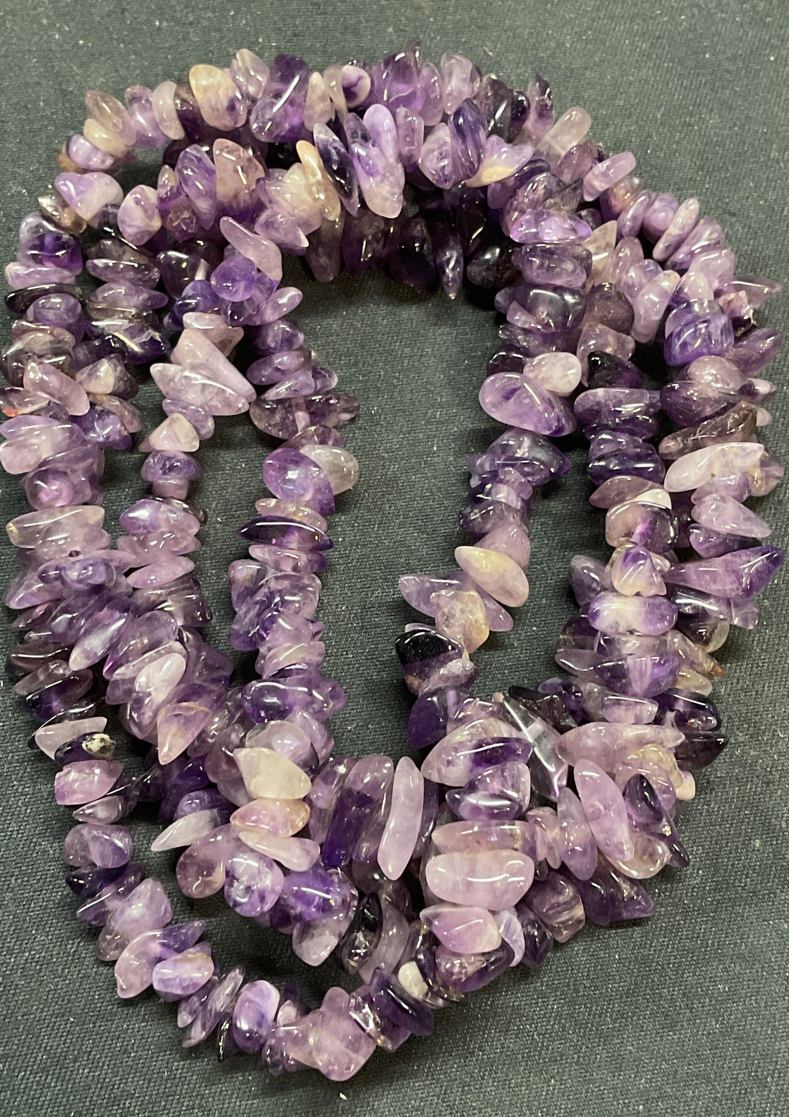 Amethyst Gemstone Chip Bead Necklace (1 of 6)