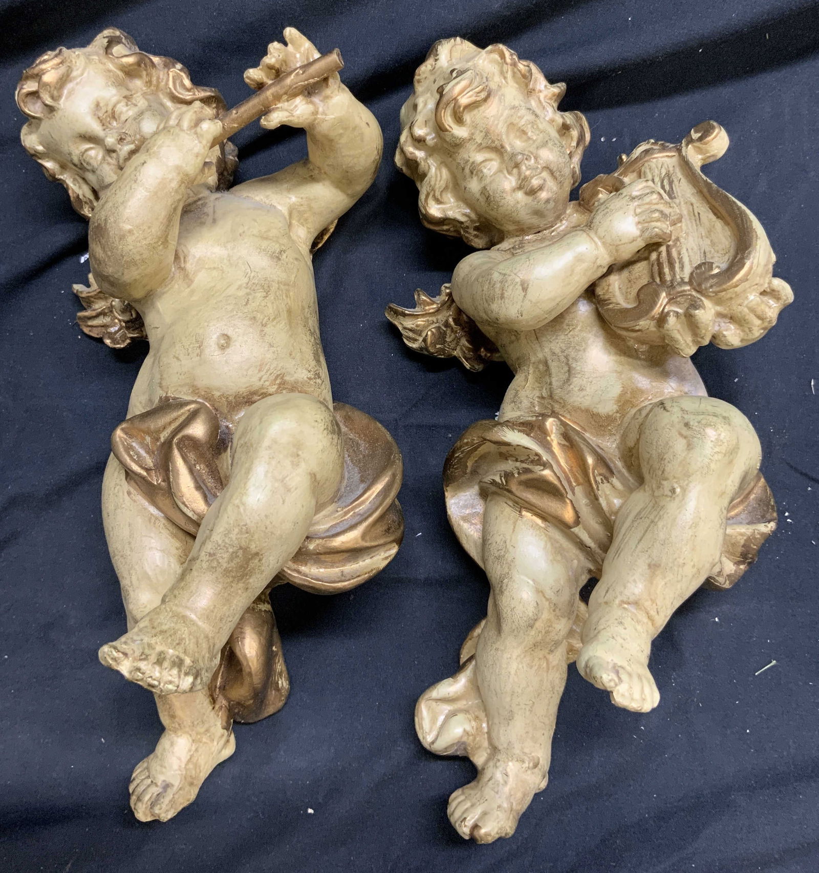 Lot 2 Vtg Ceramic Angel Cherub Wall Decor Figurals (1 of 8)