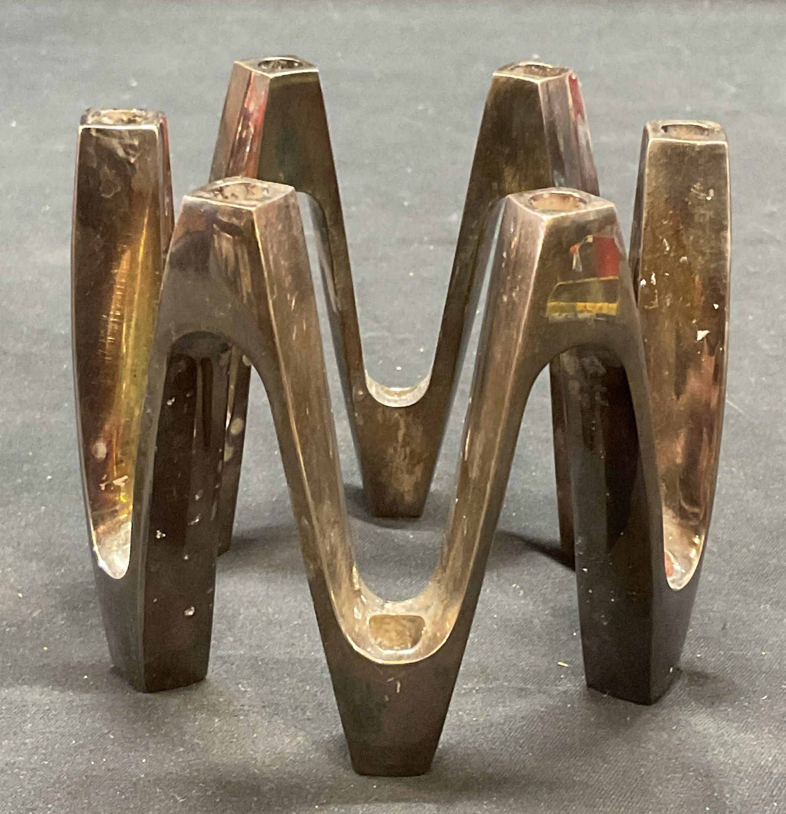 DANSK Silver plated Crown Candle Holder, France (1 of 6)