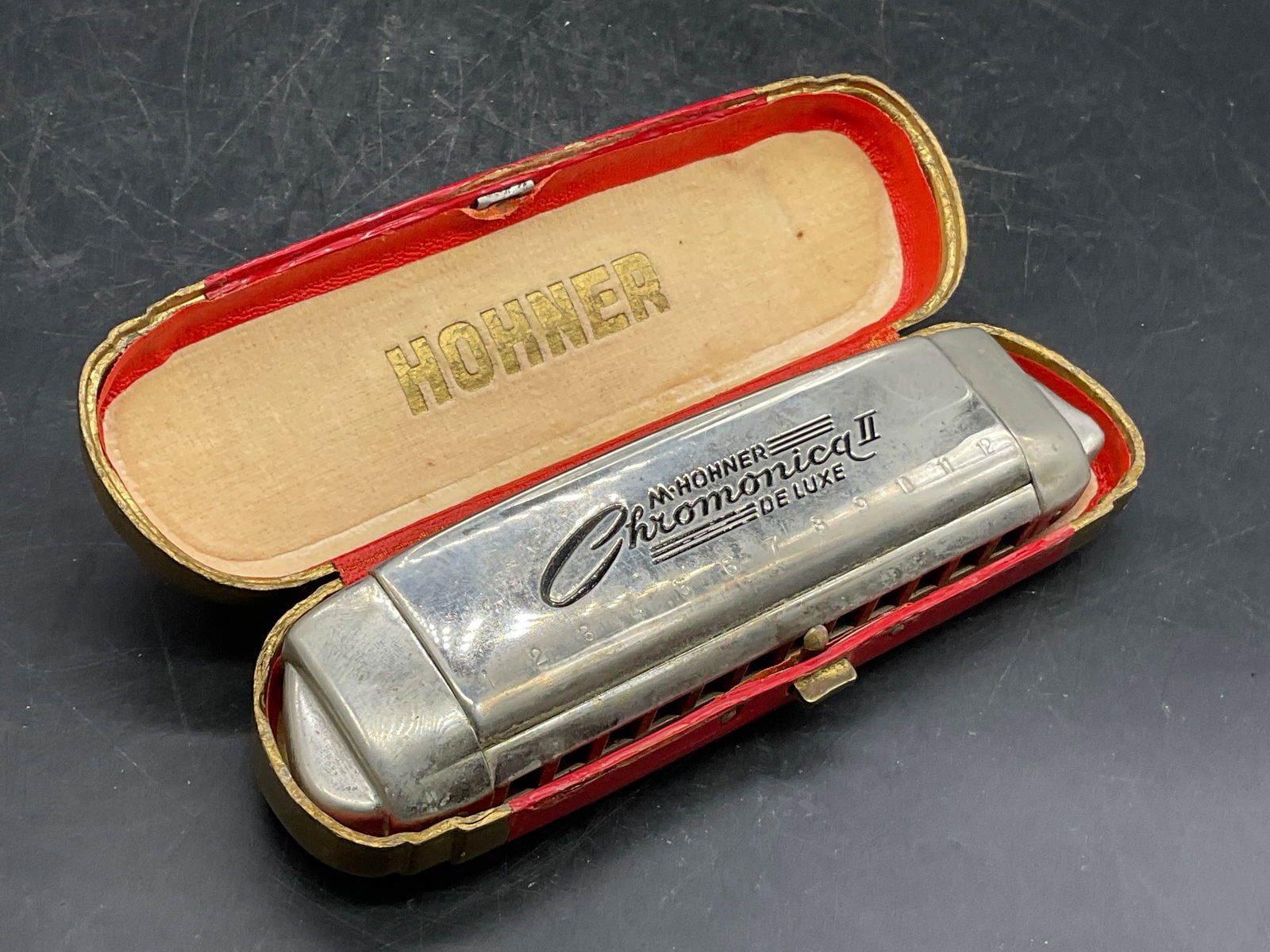 M. HOHNER CHROMONICA II Harmonica W/ Case, Grm (1 of 8)