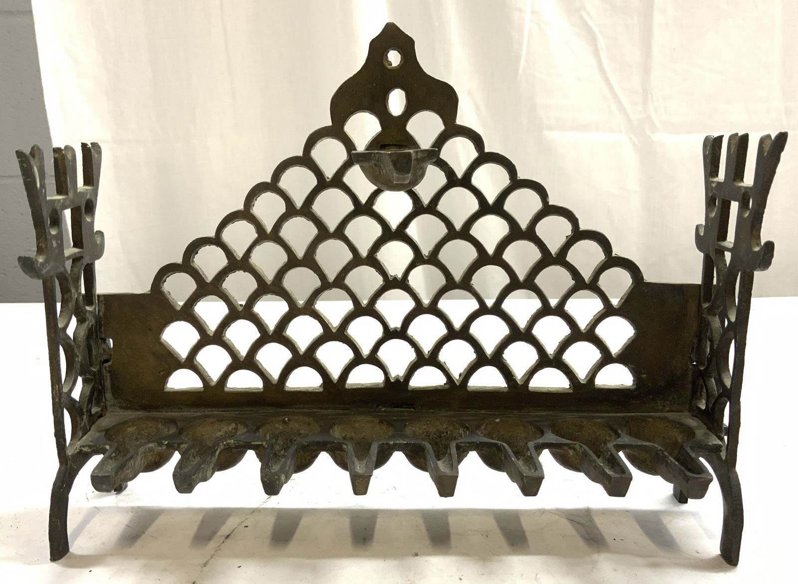 Antq 19TH C Judaica Italy Tunisia Hanukkah Menorah (1 of 8)