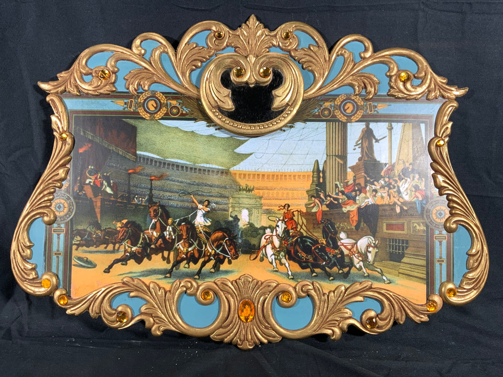 Haggerty Chariot Race Lithograph Art Organ Panel (1 of 10)