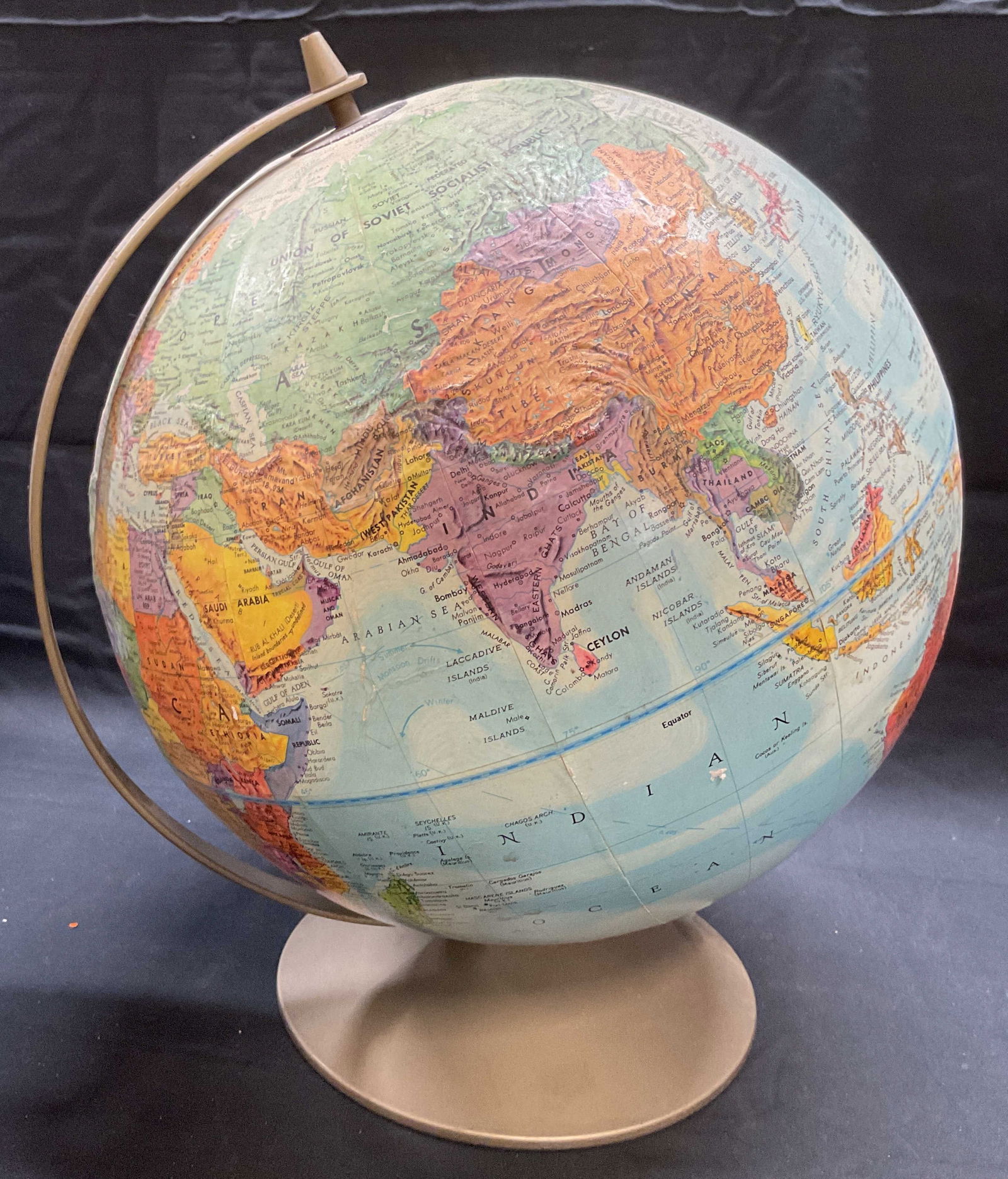 REPOGLE Stereo Relief 12 Inch Desk Globe USA (1 of 7)