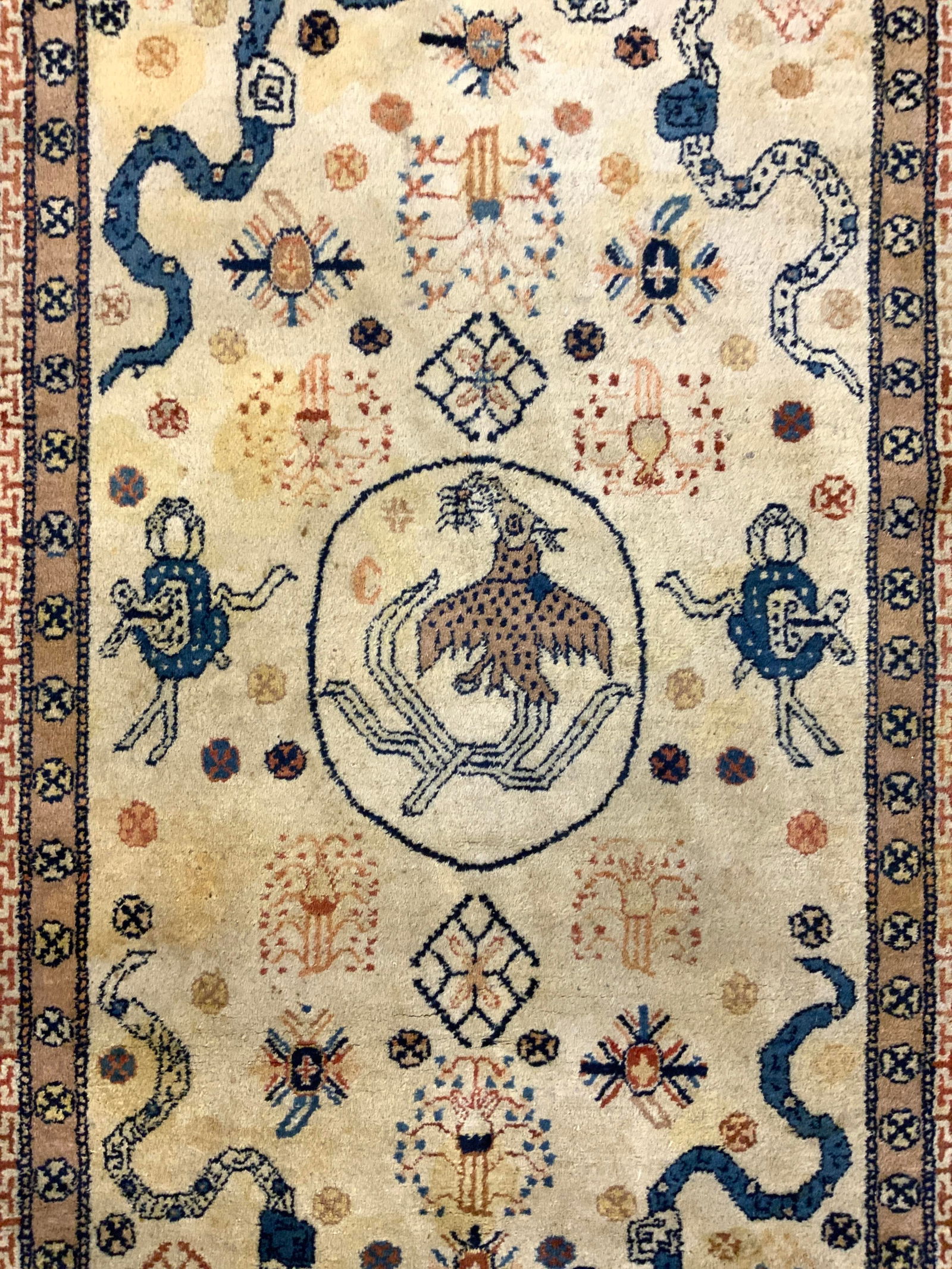 Vintage Oriental Handmade Wool Rug (1 of 8)