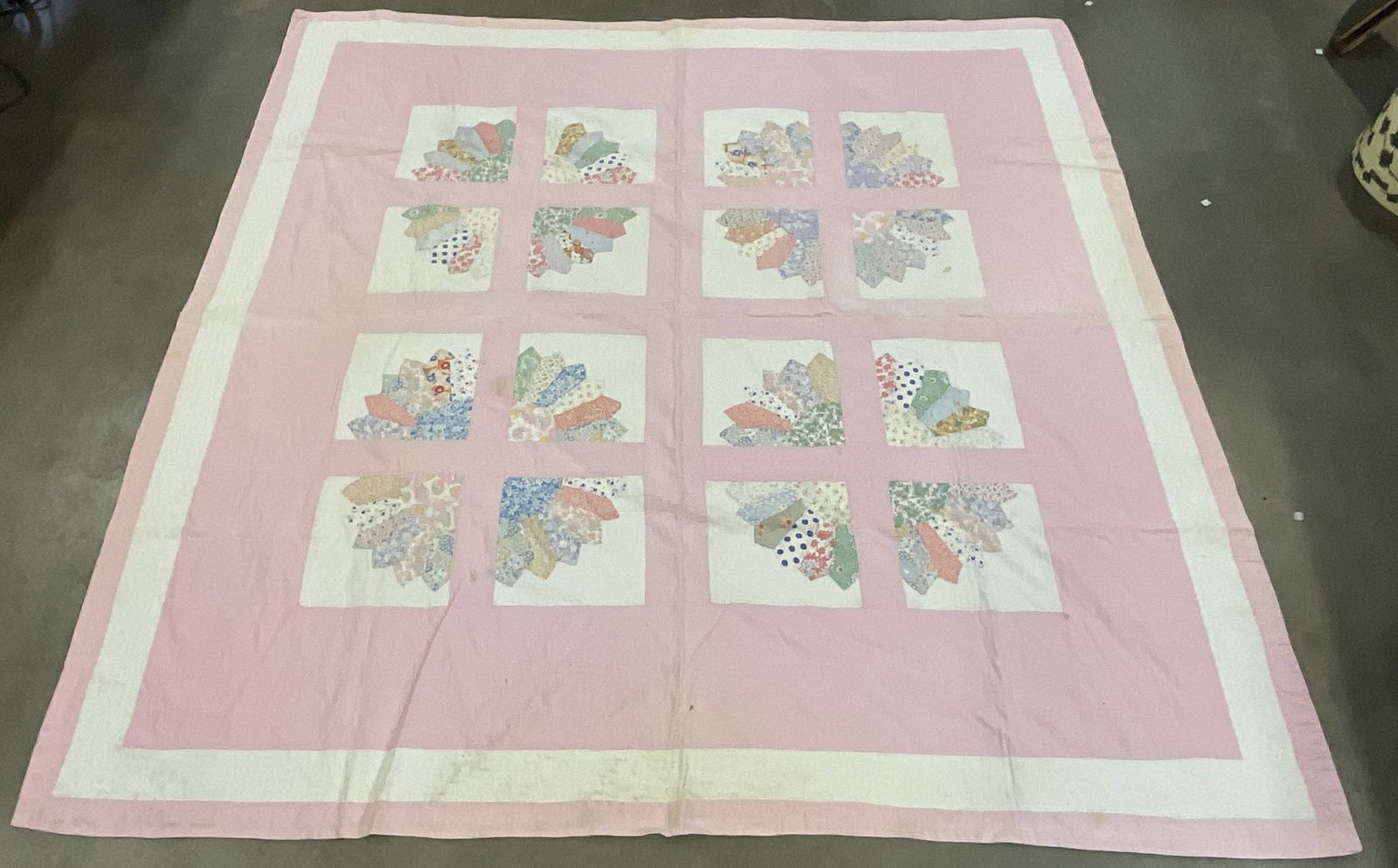 Vintage Handmade Multicolored & Patterned Quilt (1 of 11)