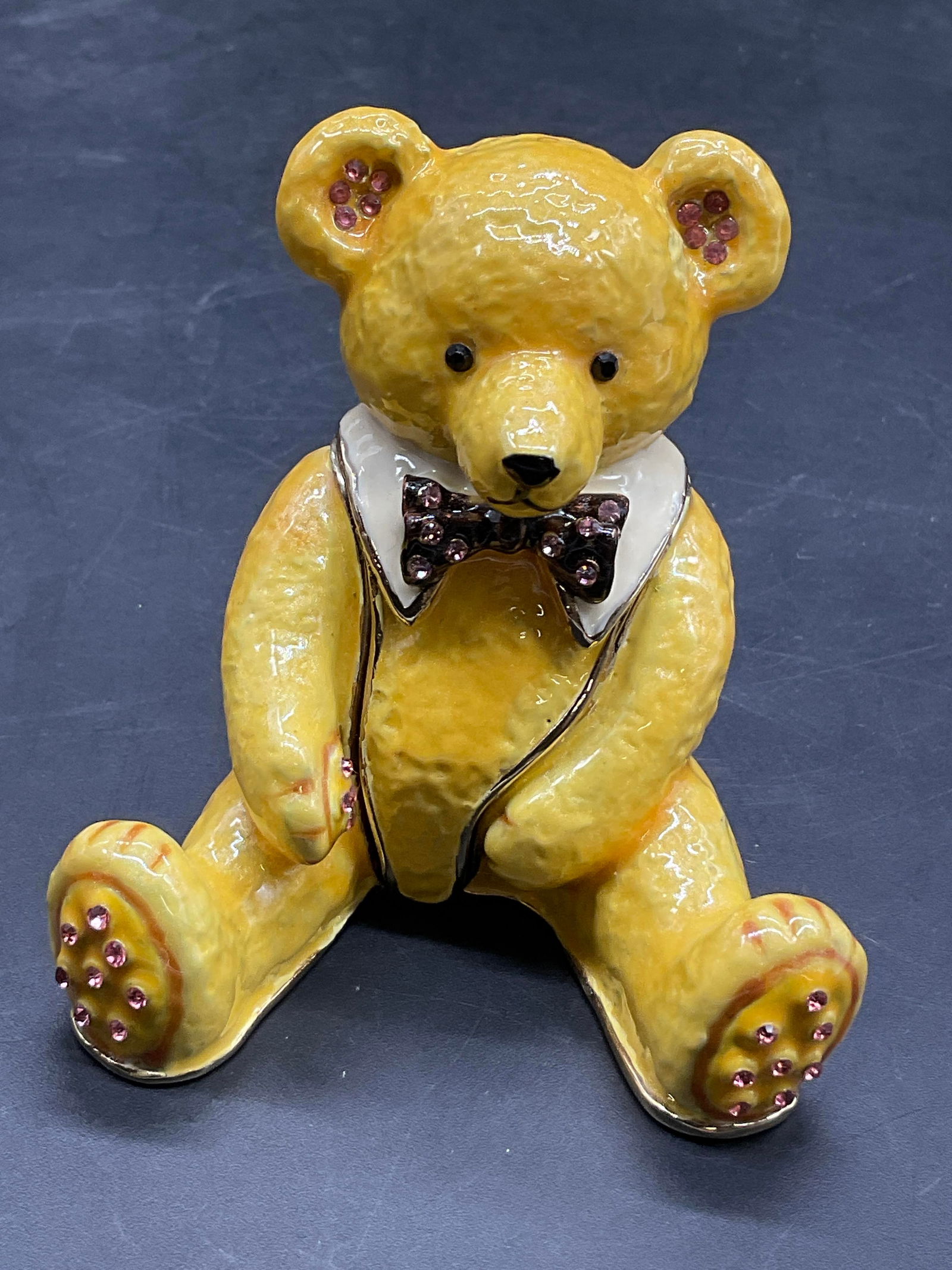 KEREN KOPAL Teddy Bear Enamel Crystal Trinket Box (1 of 11)