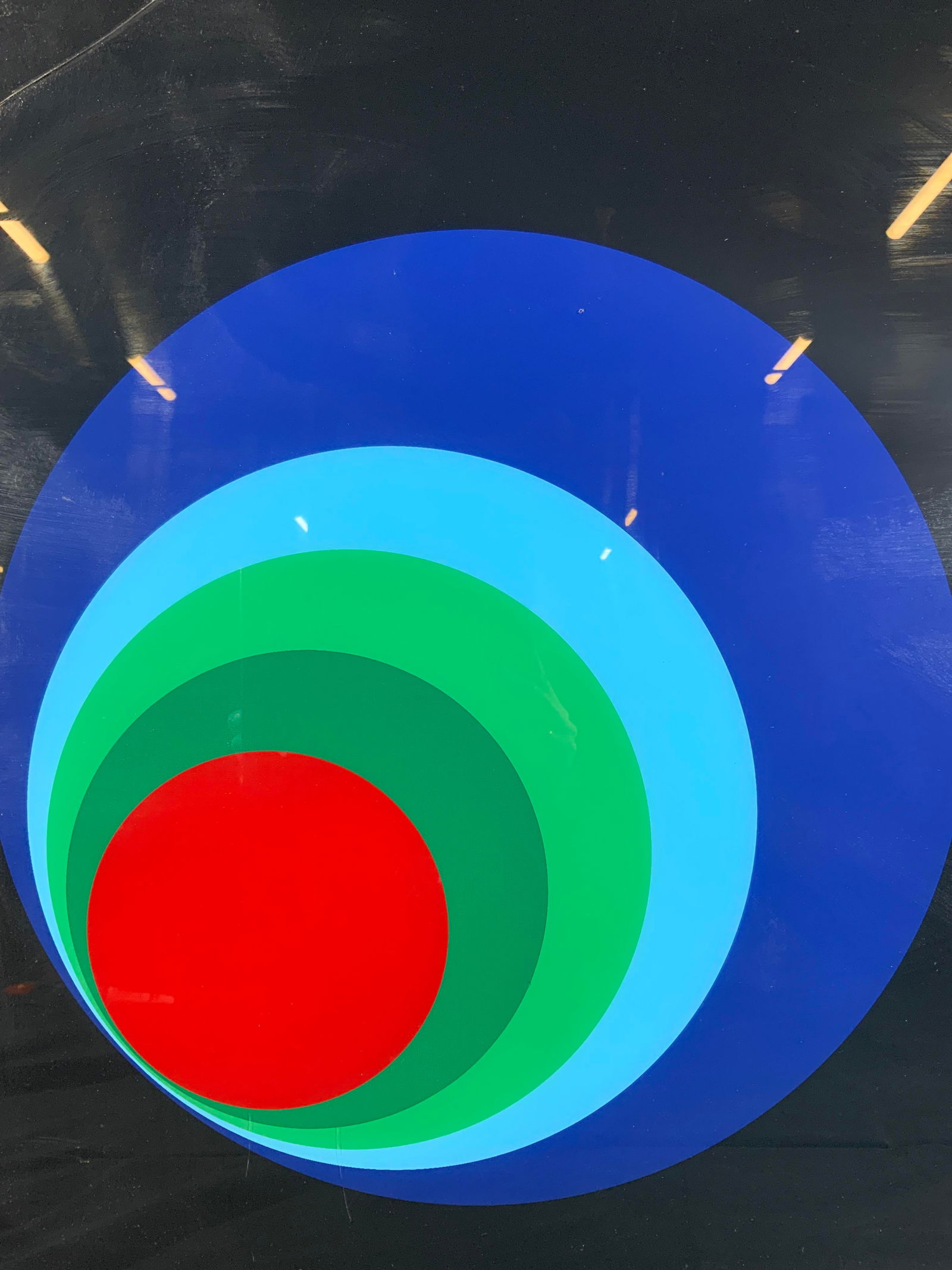 Circular Planes Reverse Glass Op Art Serigraph (1 of 12)