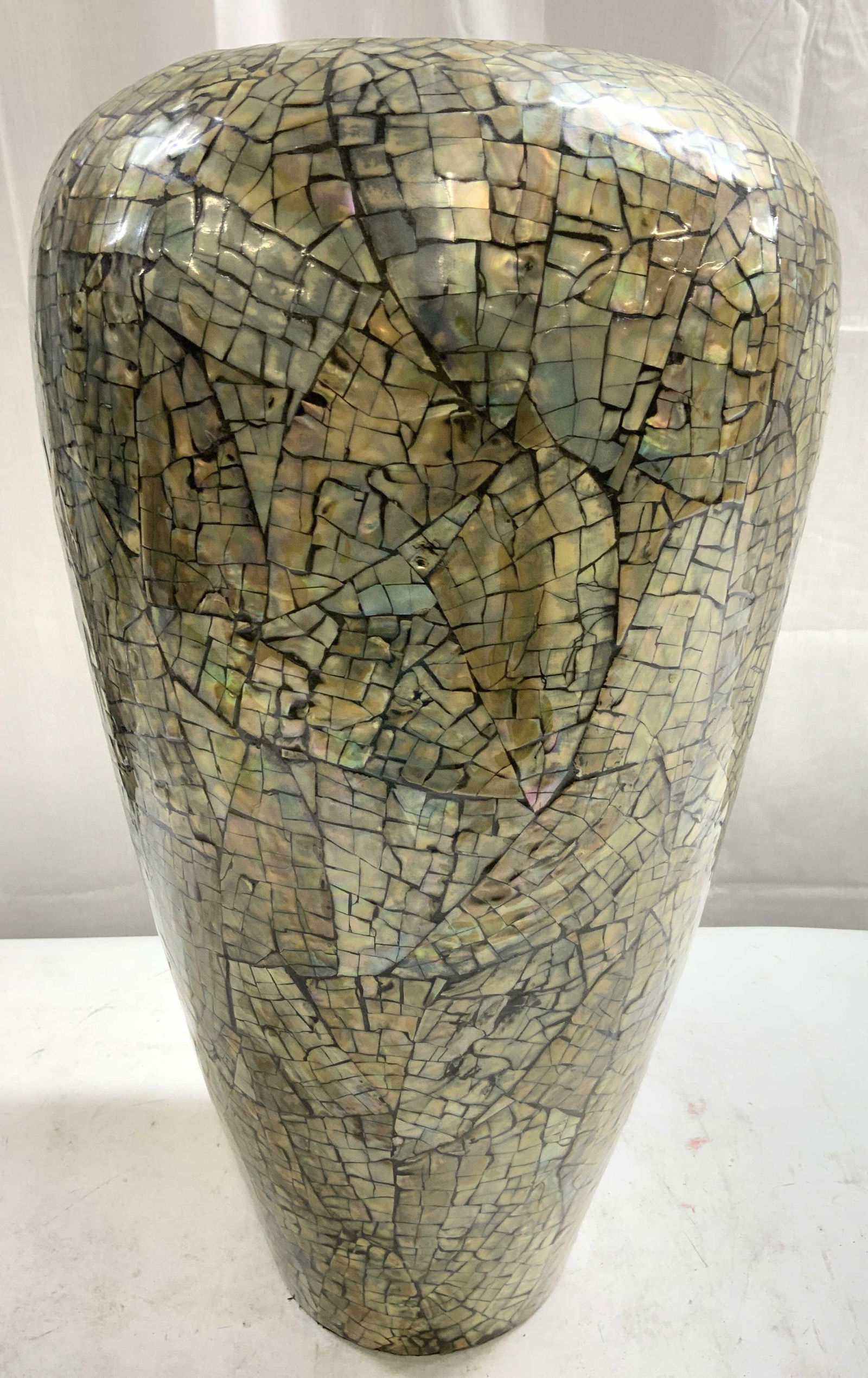 PIER 1 Iridescent Crackle Floor Vase Vessel 21.5in (1 of 8)