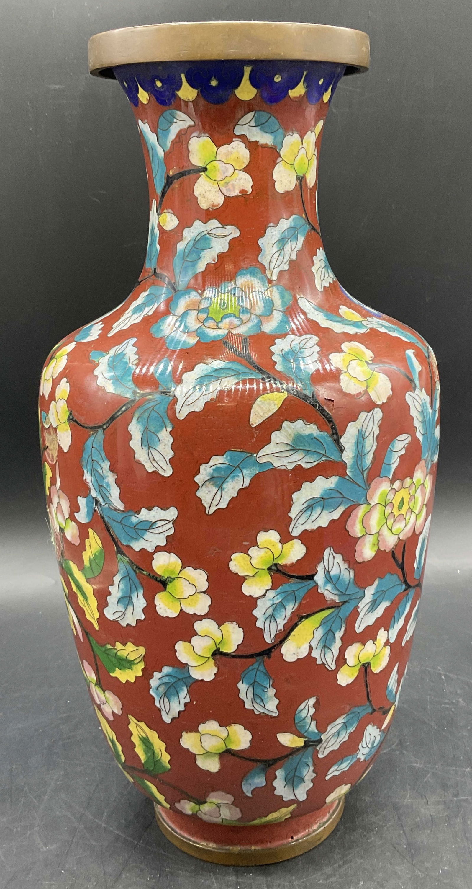 Vintage Asian Cloisonne Floral Patterned Vase (1 of 10)