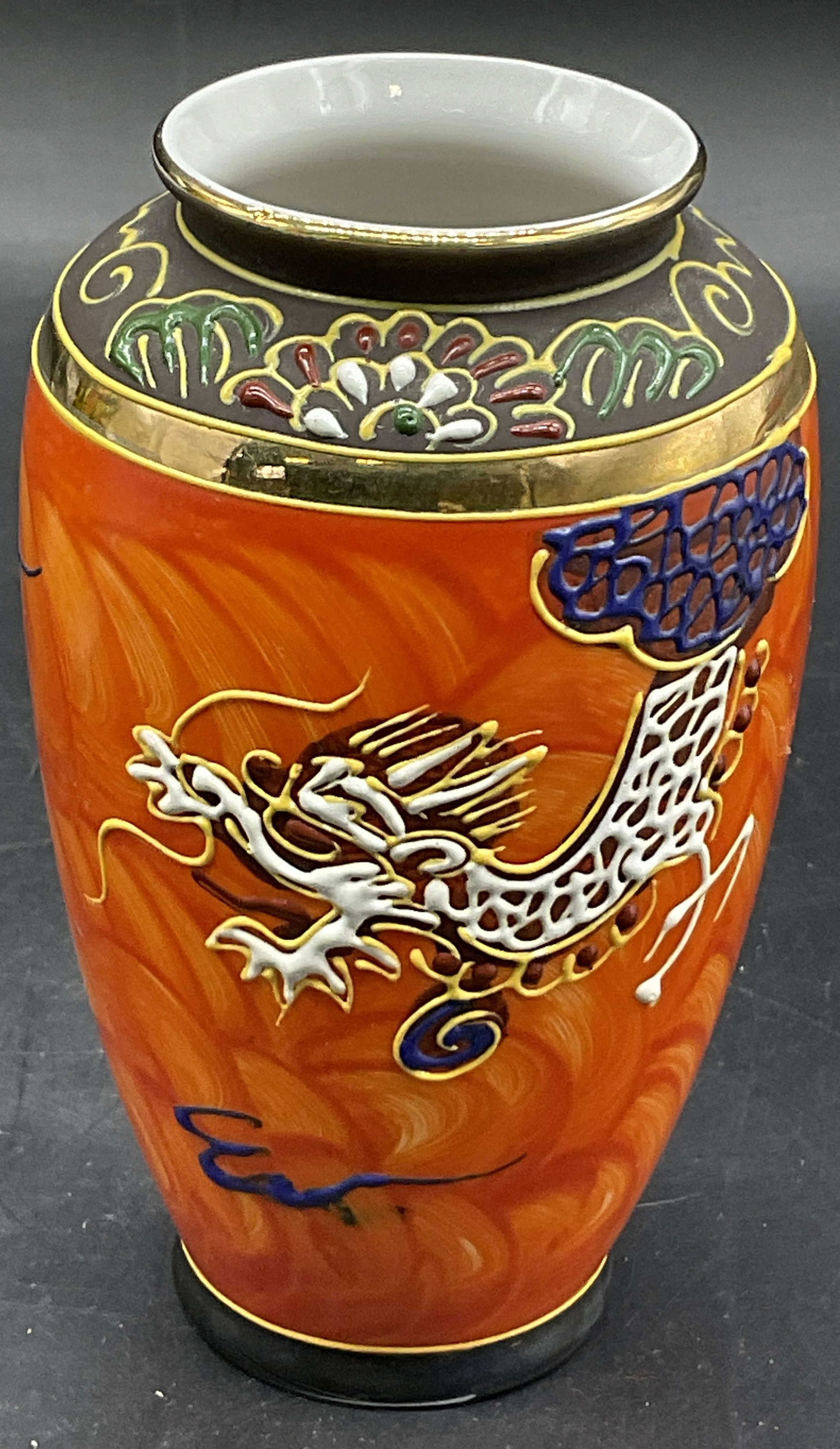 Vintage Hand Painted Asian Ceramic Satsuma Vase (1 of 8)