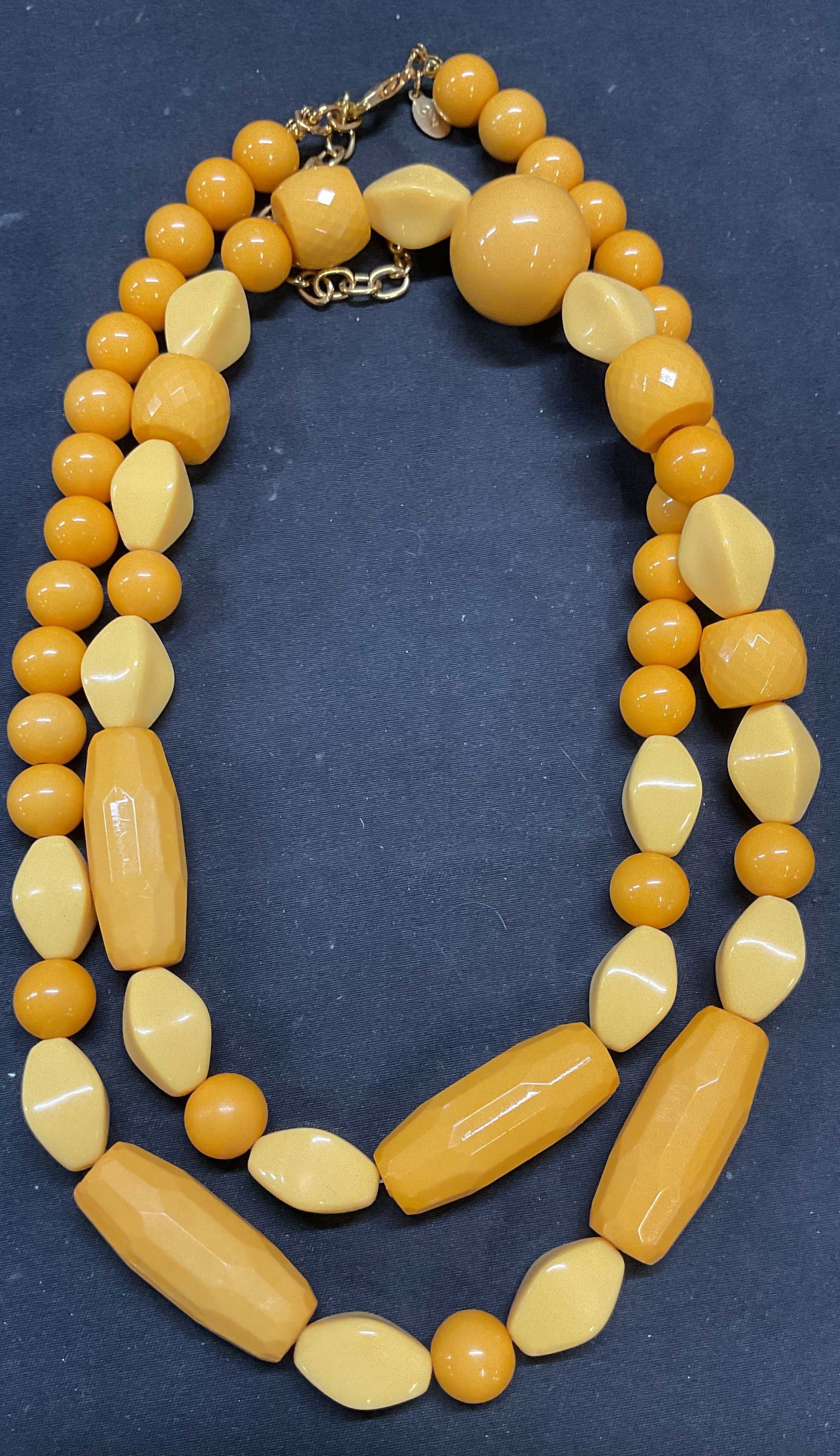 Joan Rivers Yellow Lucite Beaded Necklace (1 of 6)