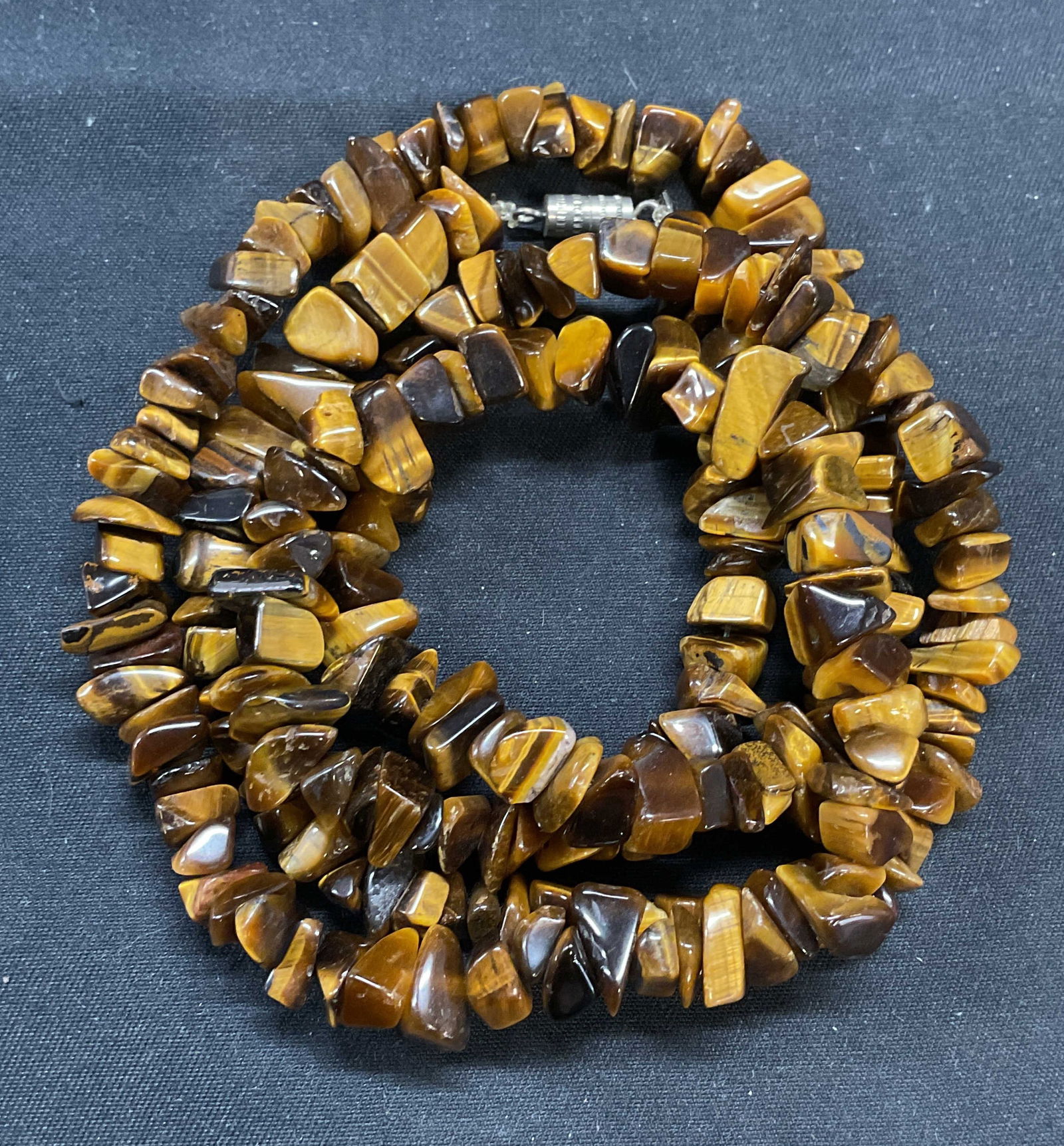 Vintage Tigers Eye Chip Bead Necklace (1 of 6)