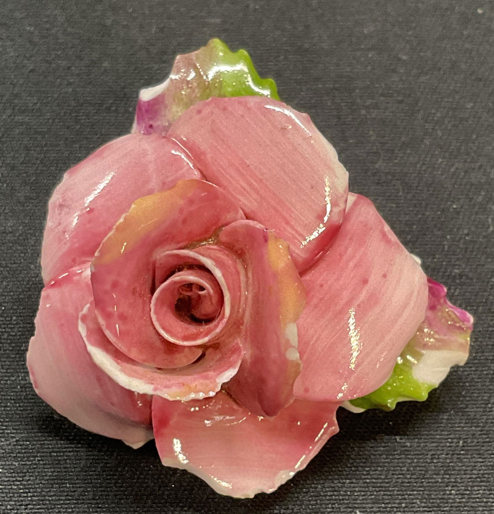 Hand Painted Porcelain Flower Brooch, England (1 of 6)