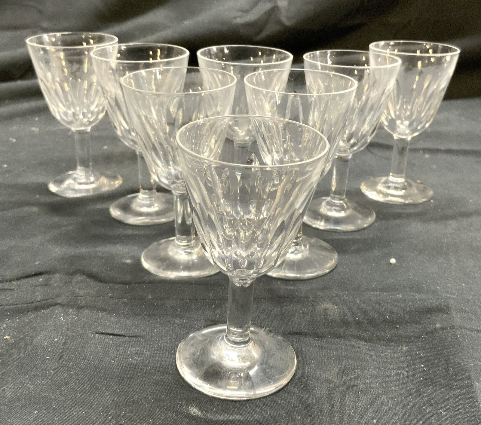 BACCARAT Set 8 Crystal Cordial Glasses (1 of 6)