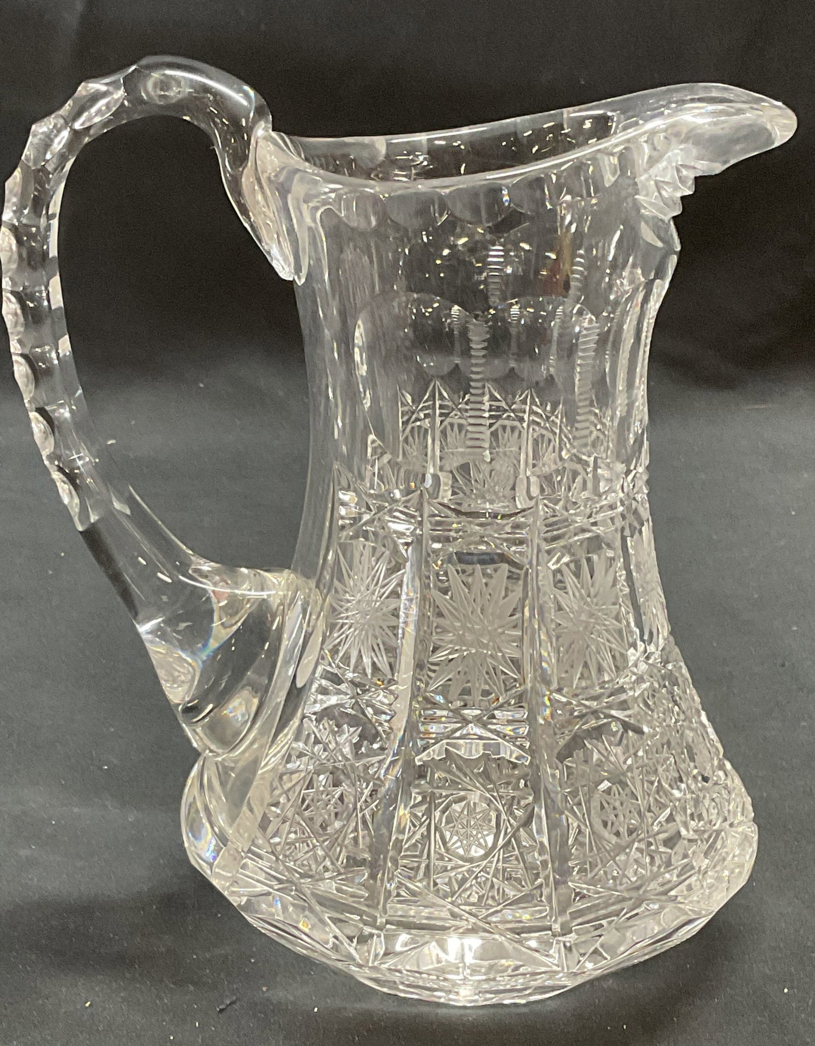 Hand Cut Crystal Starburst Pitcher (1 of 6)
