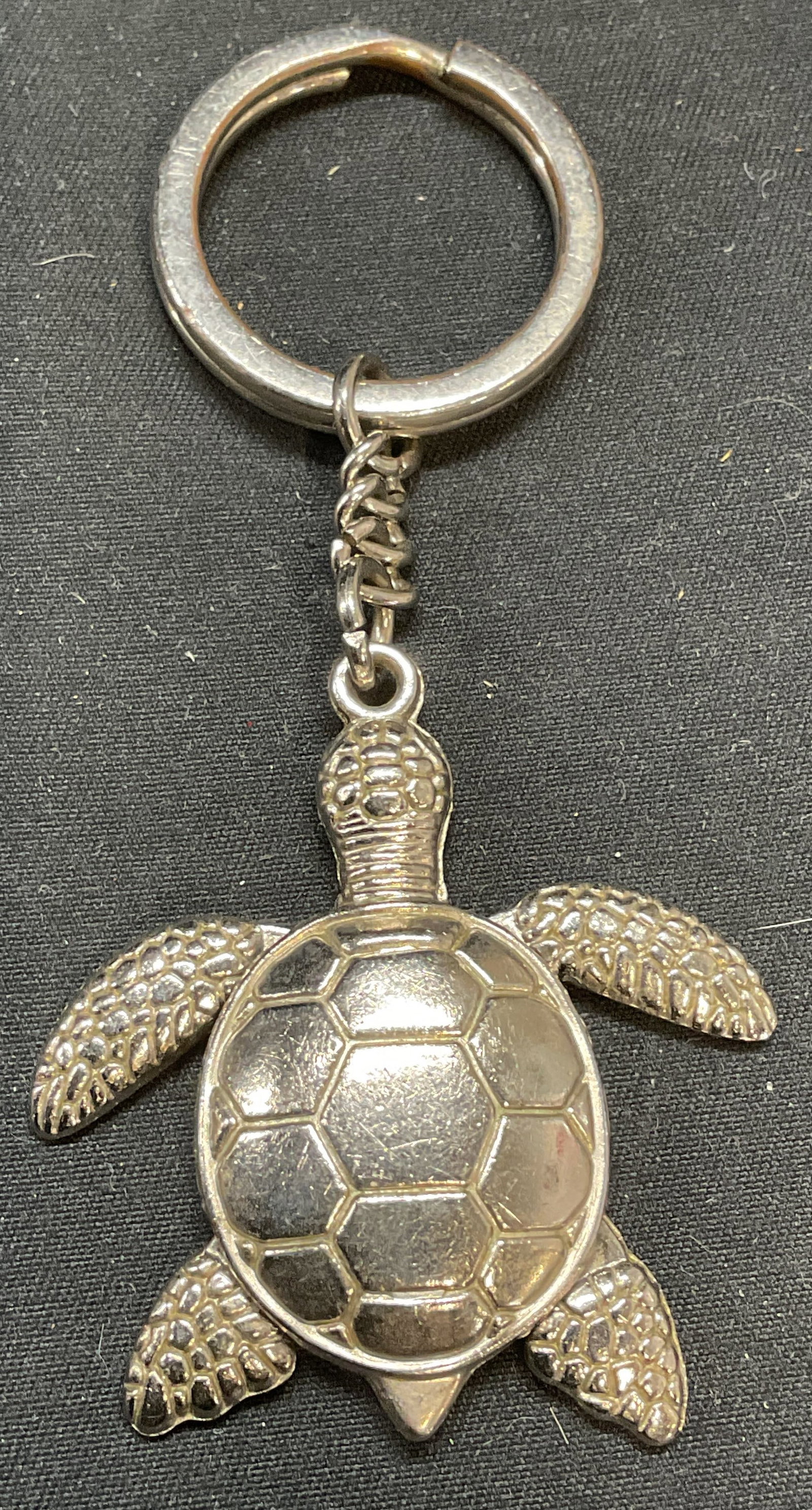 Silver Tone Articulated Turtle Key Ring Keychain (1 of 6)
