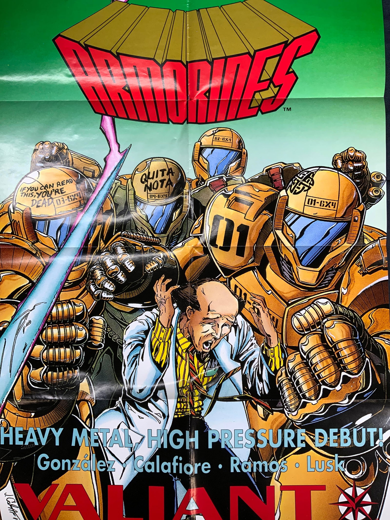 1994 Armorines Valiant 1st Series Comic Poster (1 of 11)