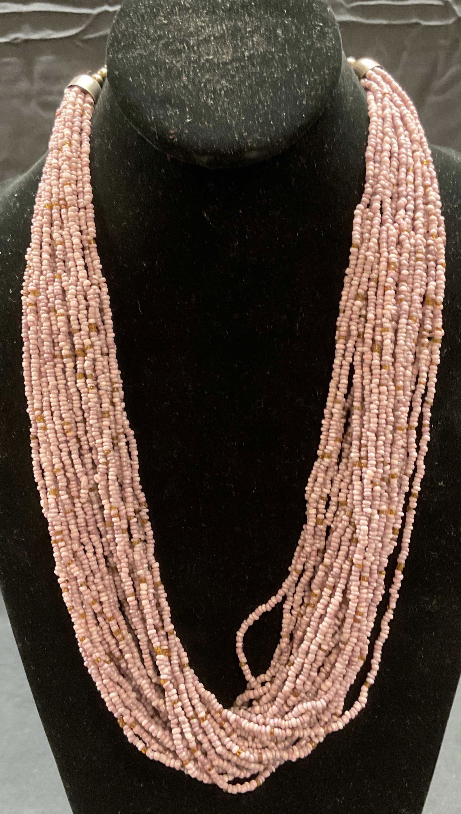 Vintage Purple Seed Beaded Necklace (1 of 7)