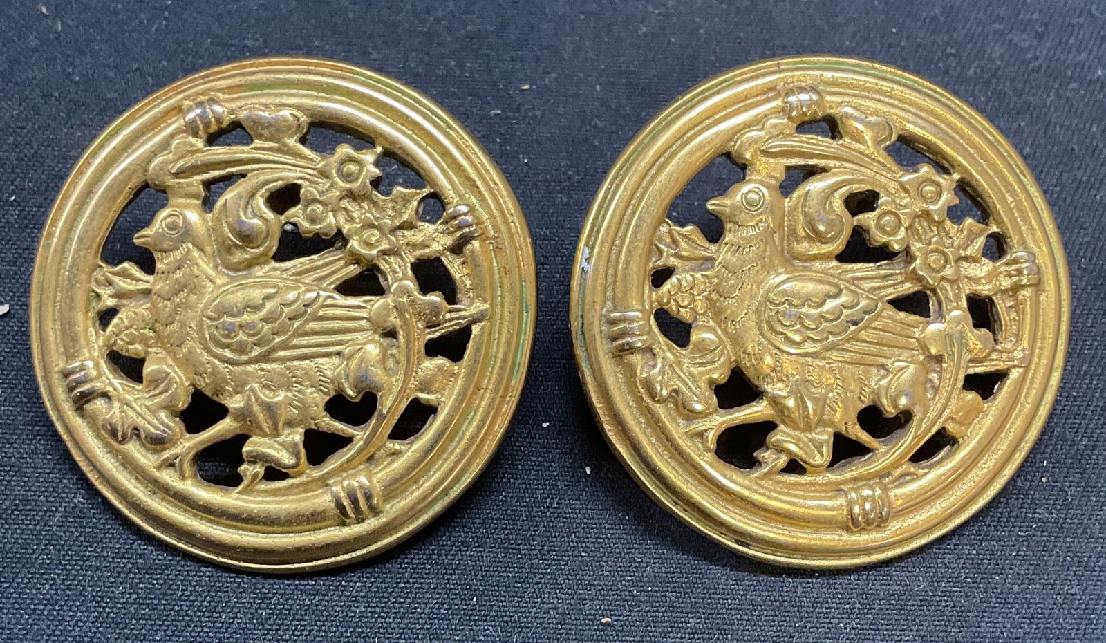 Vintage MMA Gold Tone Bird Earrings (1 of 6)