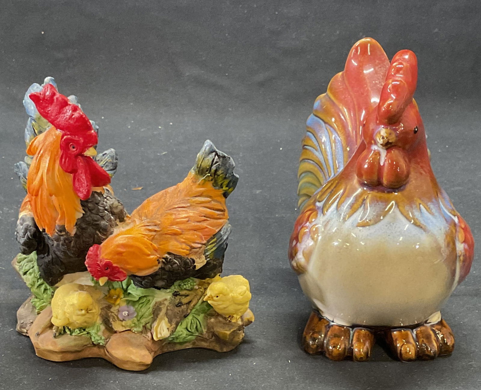 Lot 2 Ceramic + Rooster Figurals (1 of 7)