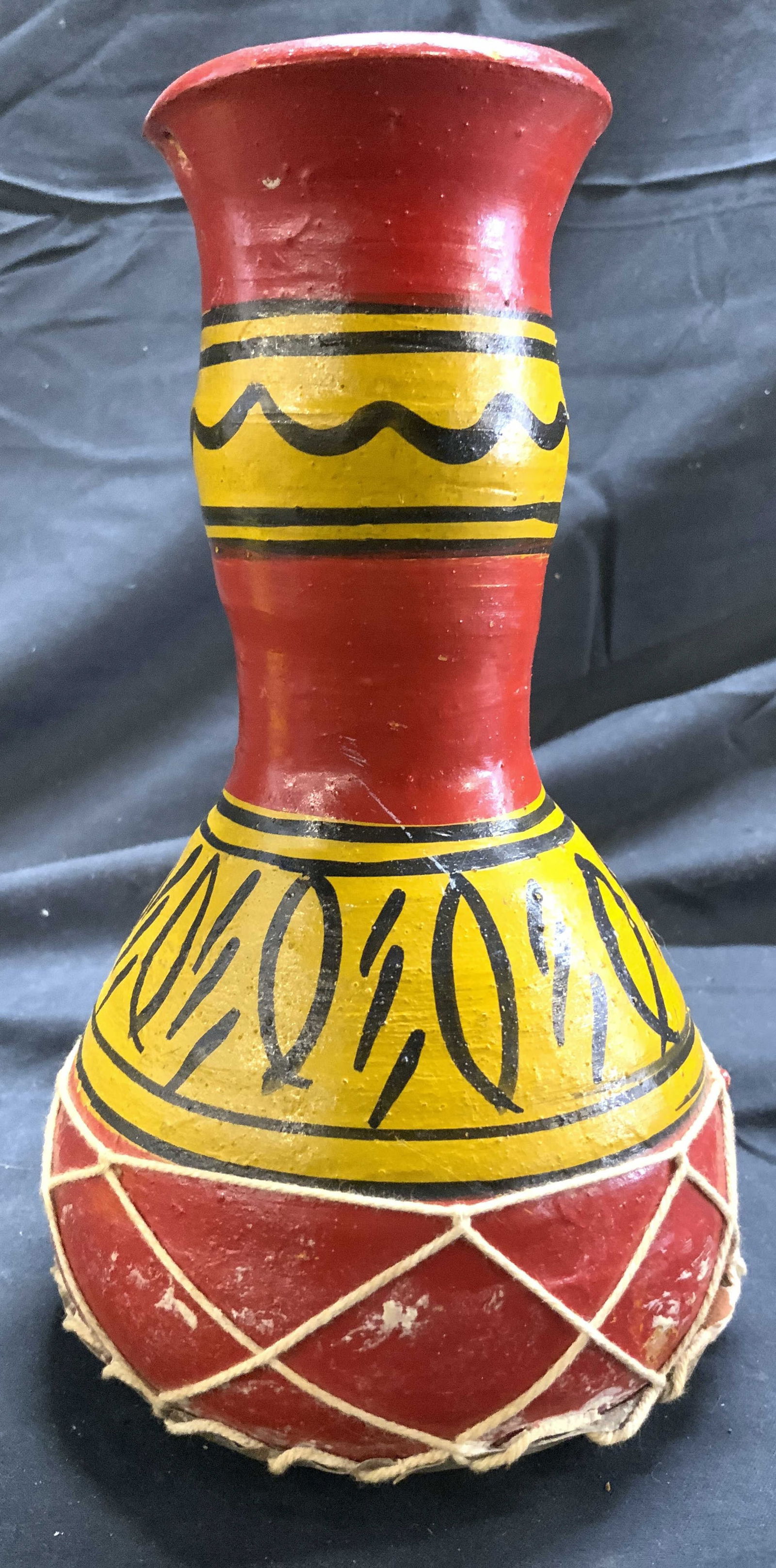 Hand Crafted Tribal Ceramic Drum Vase (1 of 7)