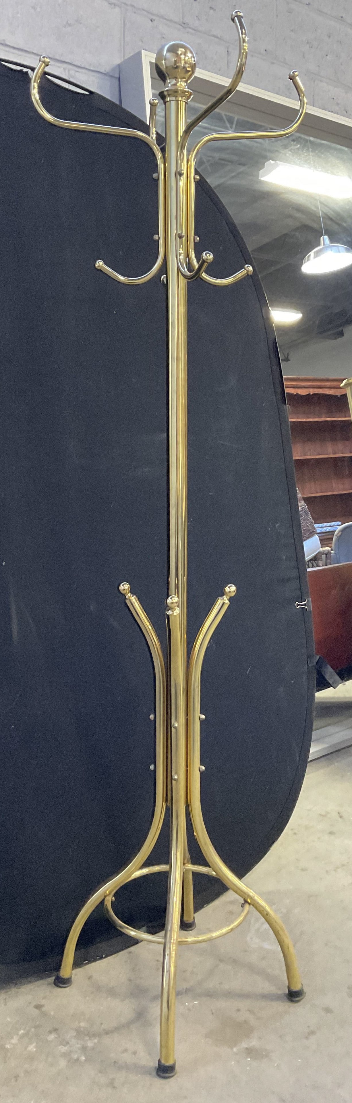 Brass Toned Metal Coat Rack / Hat Tree (1 of 8)