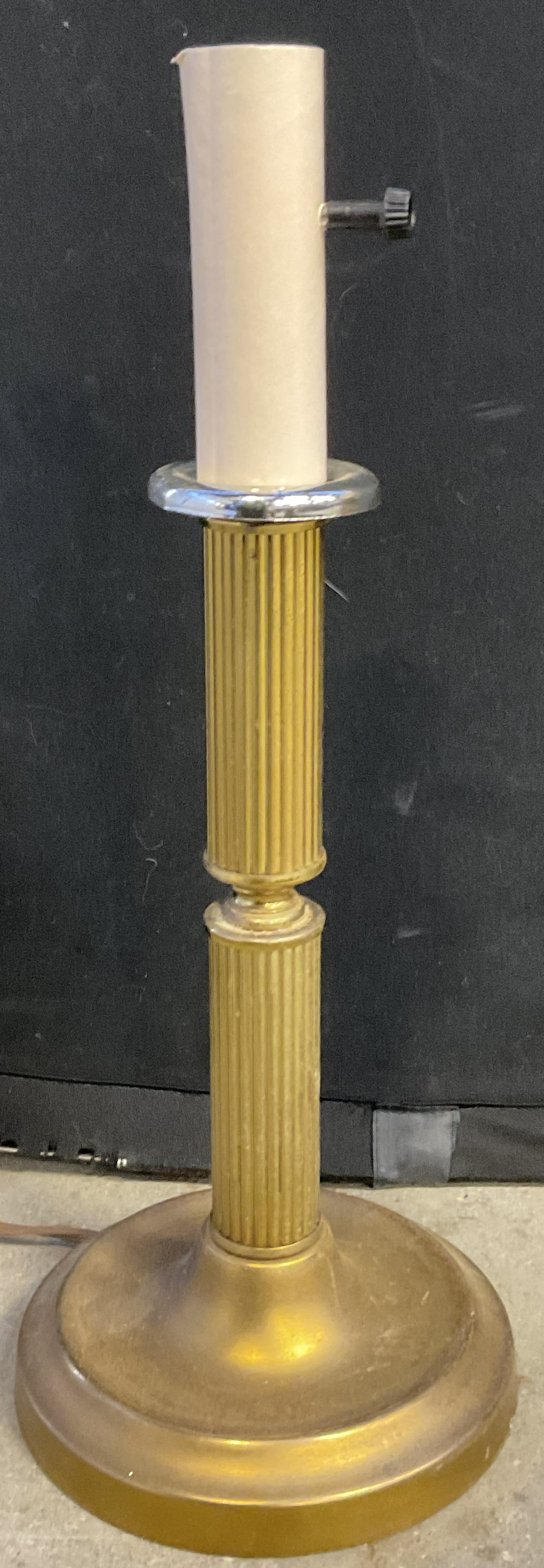 Vintage Brass Column Tabletop Lamp (1 of 8)