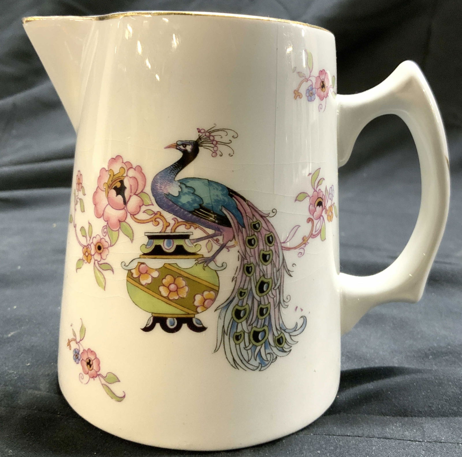 EDWIN M KNOWLES SEMI VITREOUS Porc Pitcher (1 of 6)