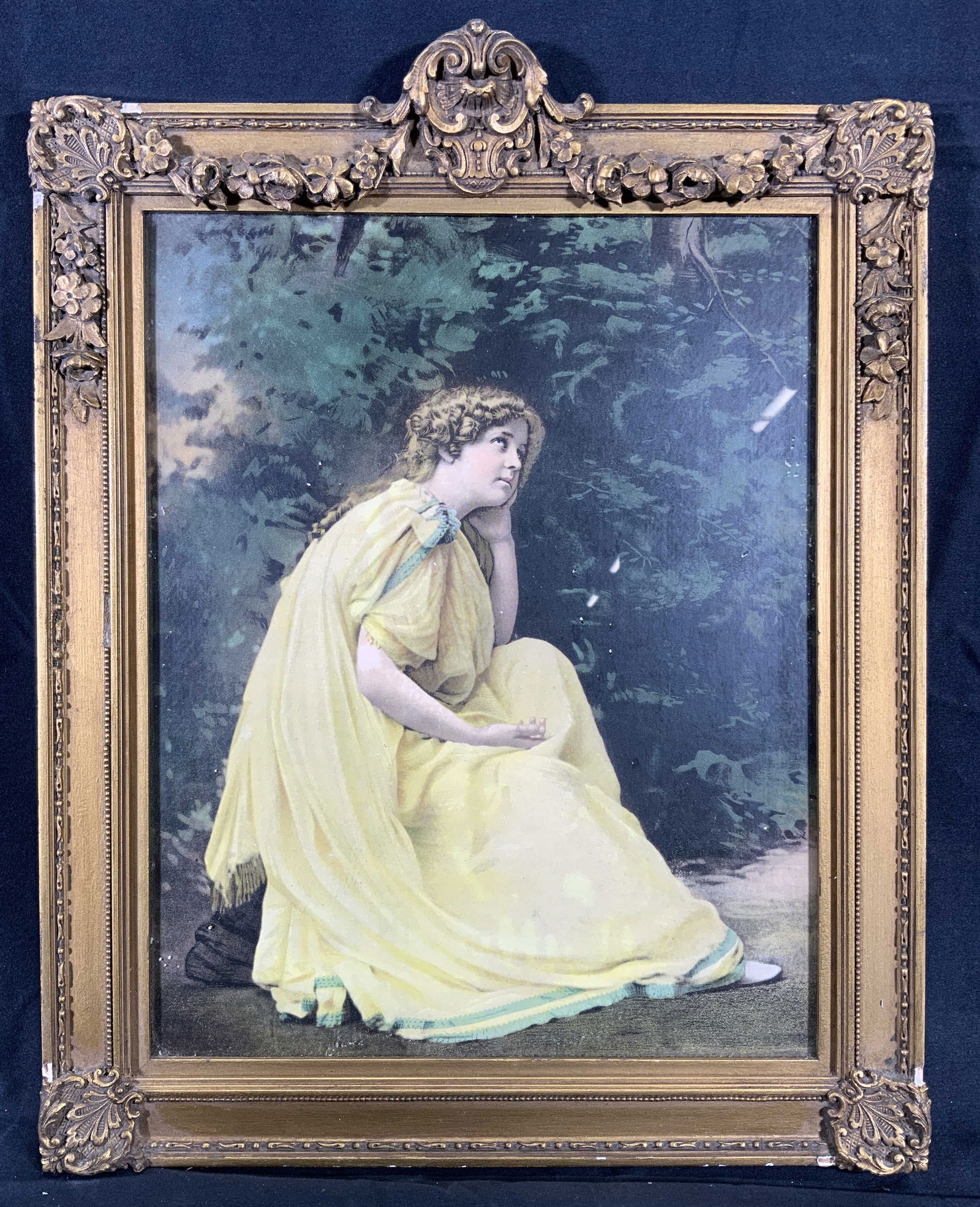Ornately Framed Victorian Woman Lithograph (1 of 11)