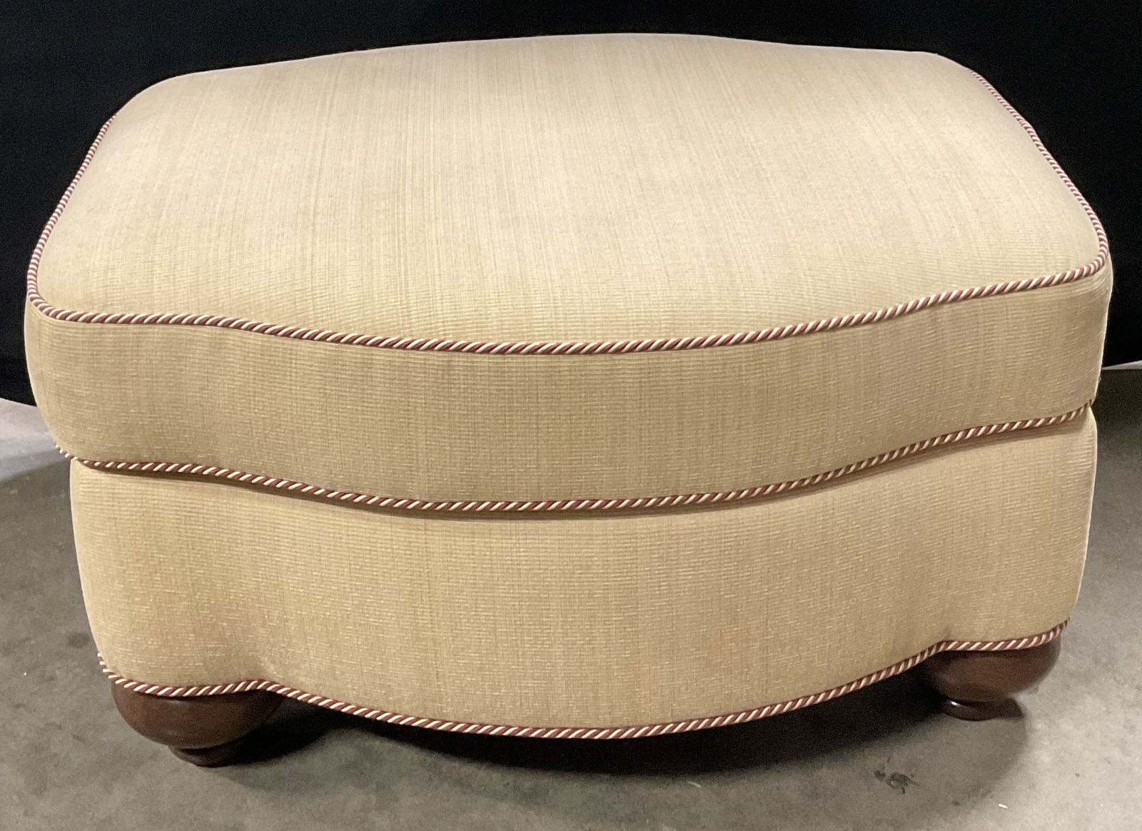 Vintage Upholstered Ottoman / Footrest (1 of 8)