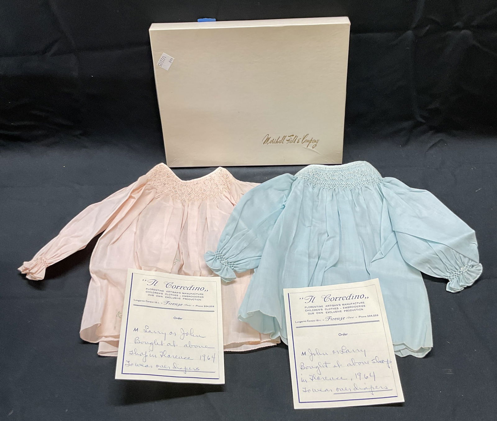 Lot 2 1960s Il Corredino Baby Dresses, Italy NIB (1 of 6)