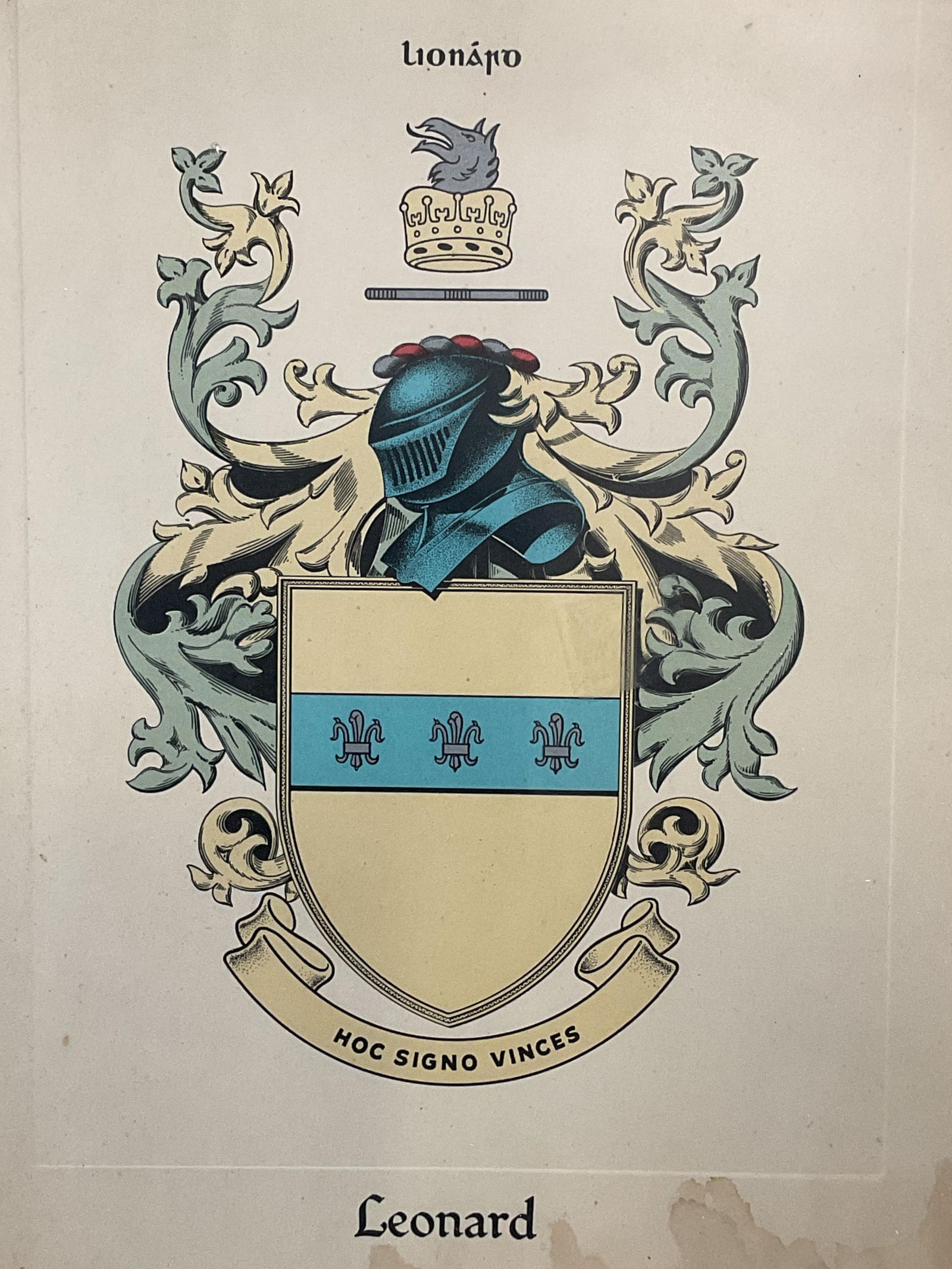 Framed Family Crest Lithograph (1 of 6)