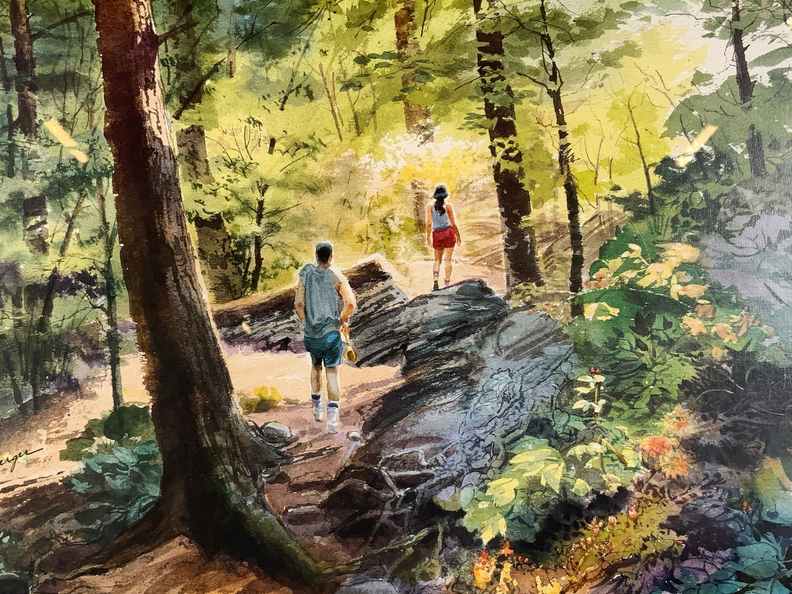 After Aley Berger Framed Hike in Nature Lithograph (1 of 10)