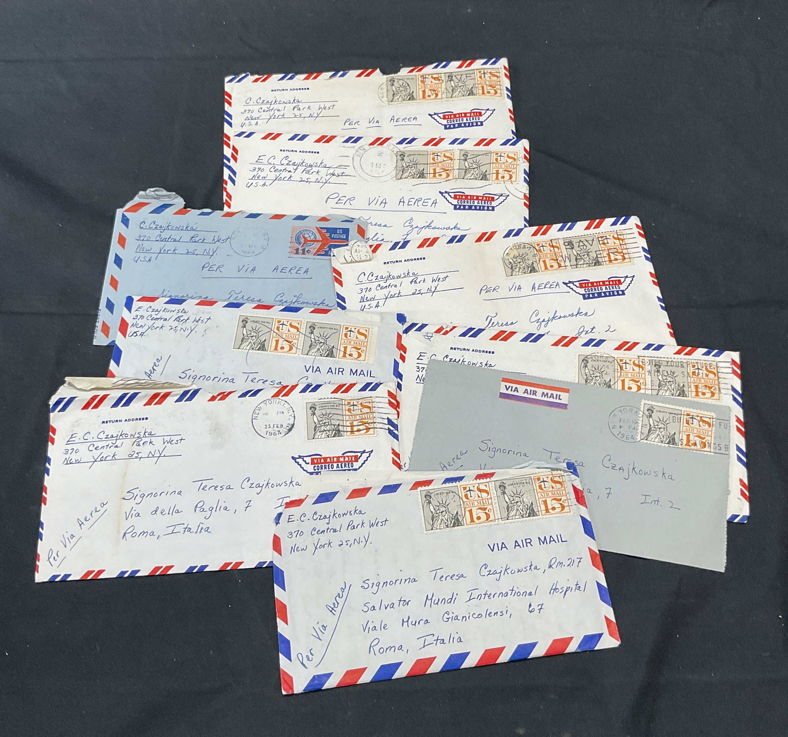 Lot Vintage USA Italy Correspondence Letters 1960 (1 of 6)