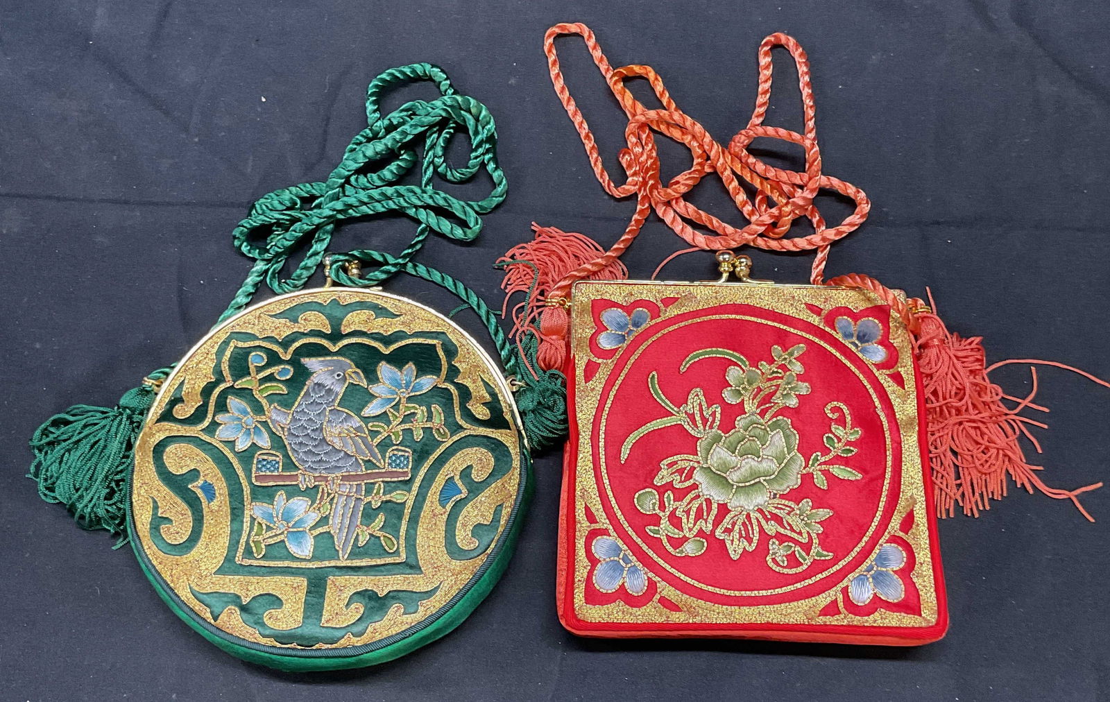 Lot 2 Vintage Asian Embroidered Handbags (1 of 7)