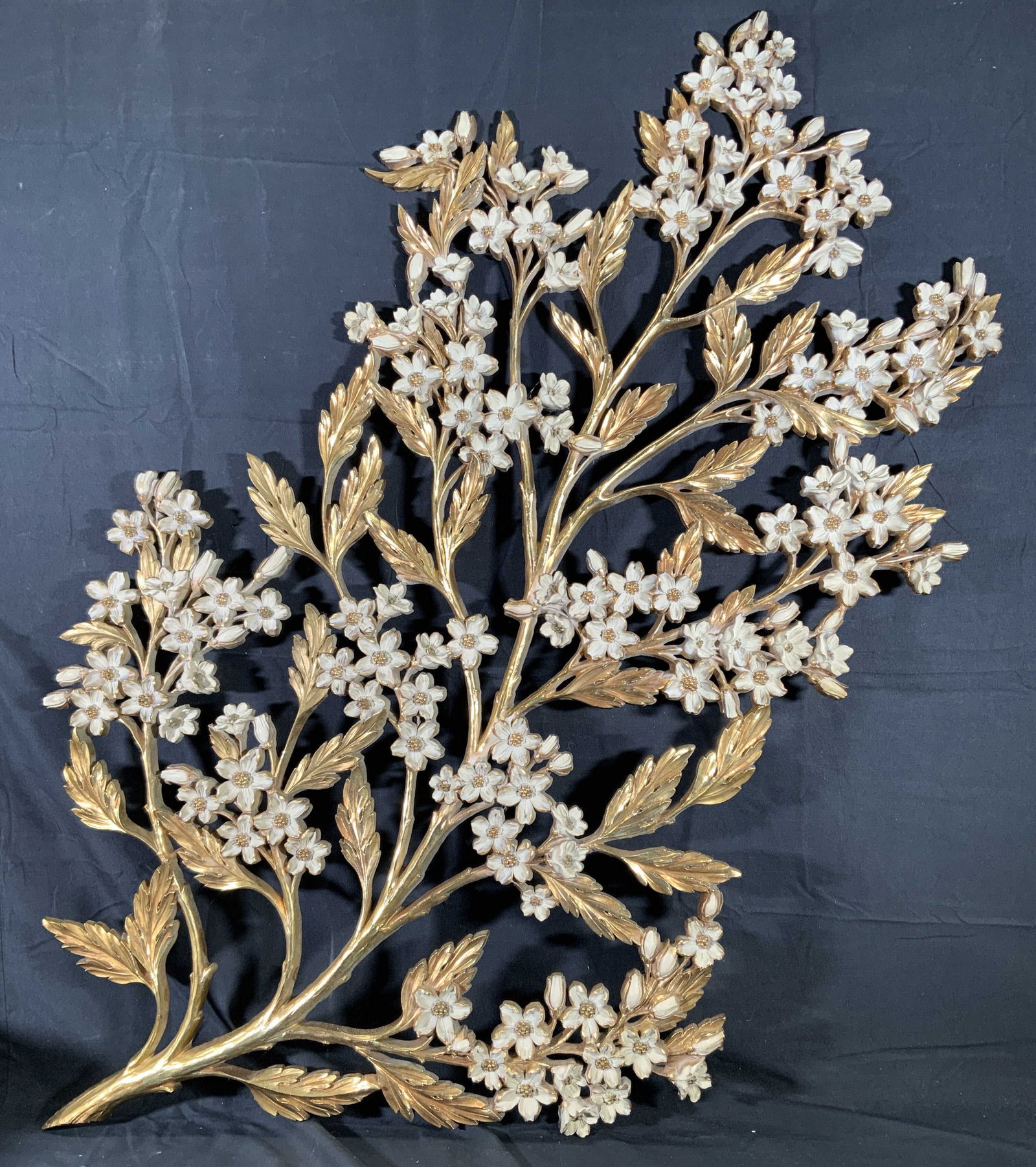 Vntg SYROCO Dogwood Branch Wall Decor 48in W (1 of 12)