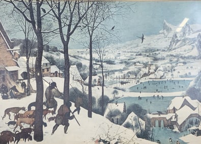 After Pieter Bruegel Hunter in the Snow Lithograph