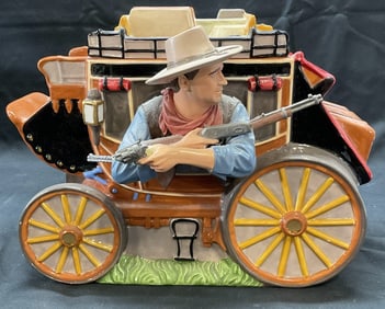Ltd Edt John Wayne Duke Stagecoach Cookie Jar W Bx