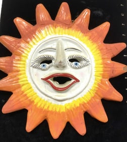 Hand Made Terra Cotta Sun Wall Hanging