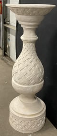 Round Woven Motif Display Pedestal