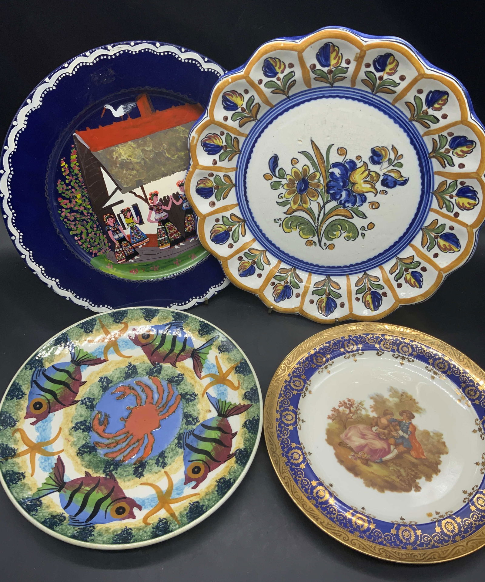 Lot 4 Plates Fragonard, Arzobispo Spain, Keramiko+ (1 of 16)