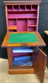 Antique Wooden Secretary Desk Brown