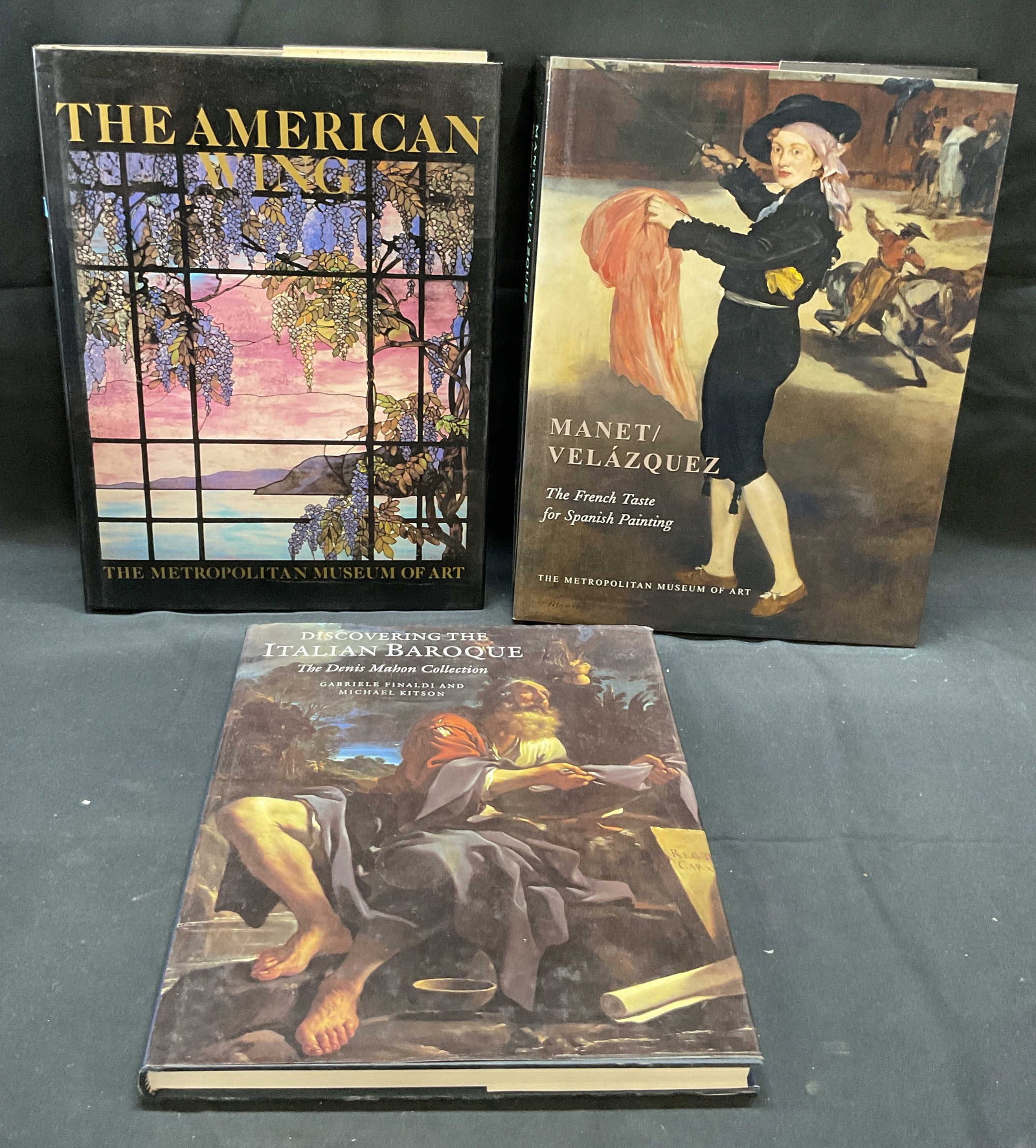 Lot 3 Art Books, Metropolitan Museum of Art 1985+: Lot of 3 Art books. The American Wing, Metropolitan Museum of Art by Marshal B Davidson and Elizabeth Stillinger. Knopf, 1985. Manet/Velazquez The French Taste for Spanish Painting by Gary Tinterow an
